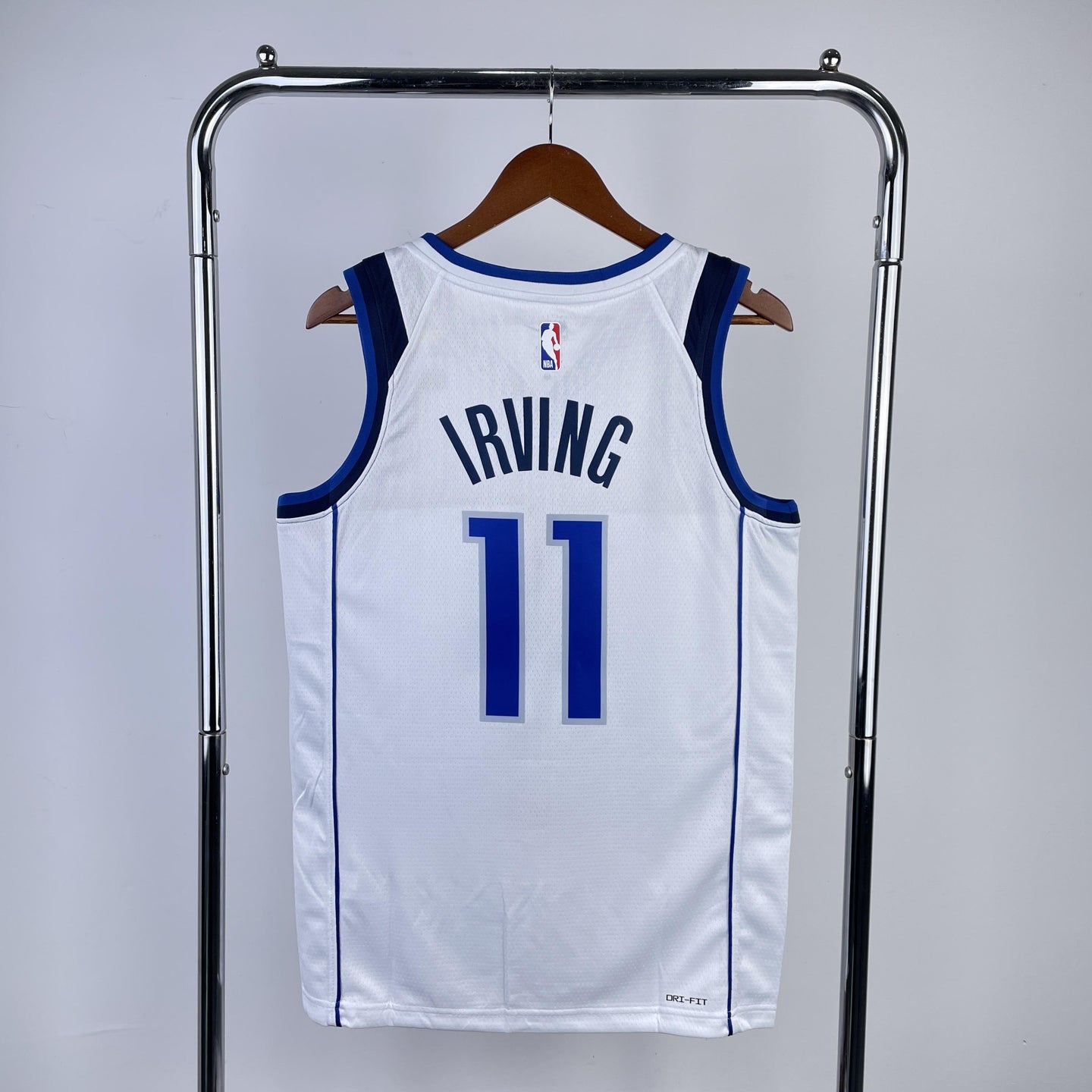 KYRIE IRVING 11 White Dallas Mavericks Heat Pressed Edition NBA Jersey