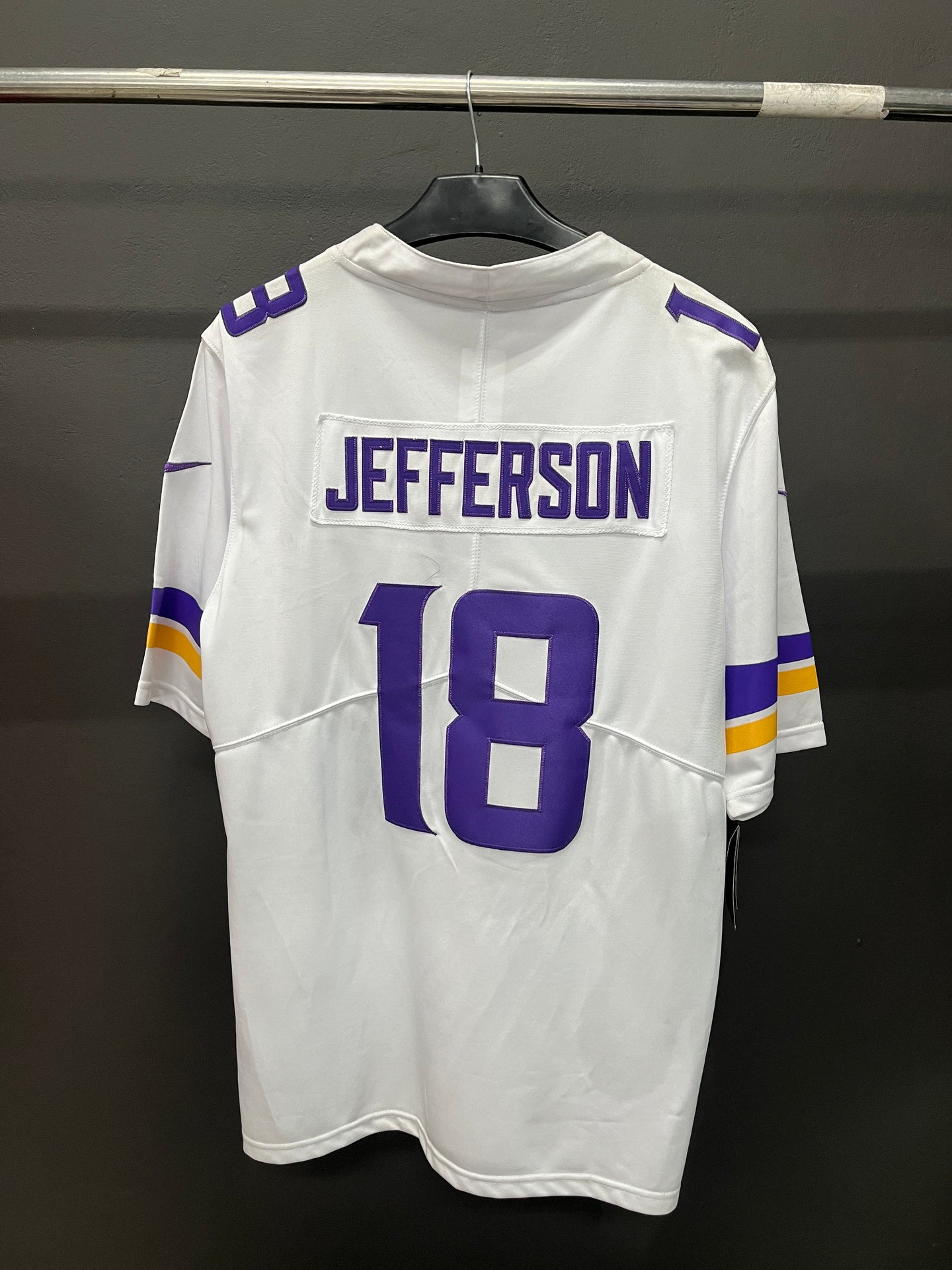 JEFFERSON 18 White Minnesota Vikings Home NFL Jersey