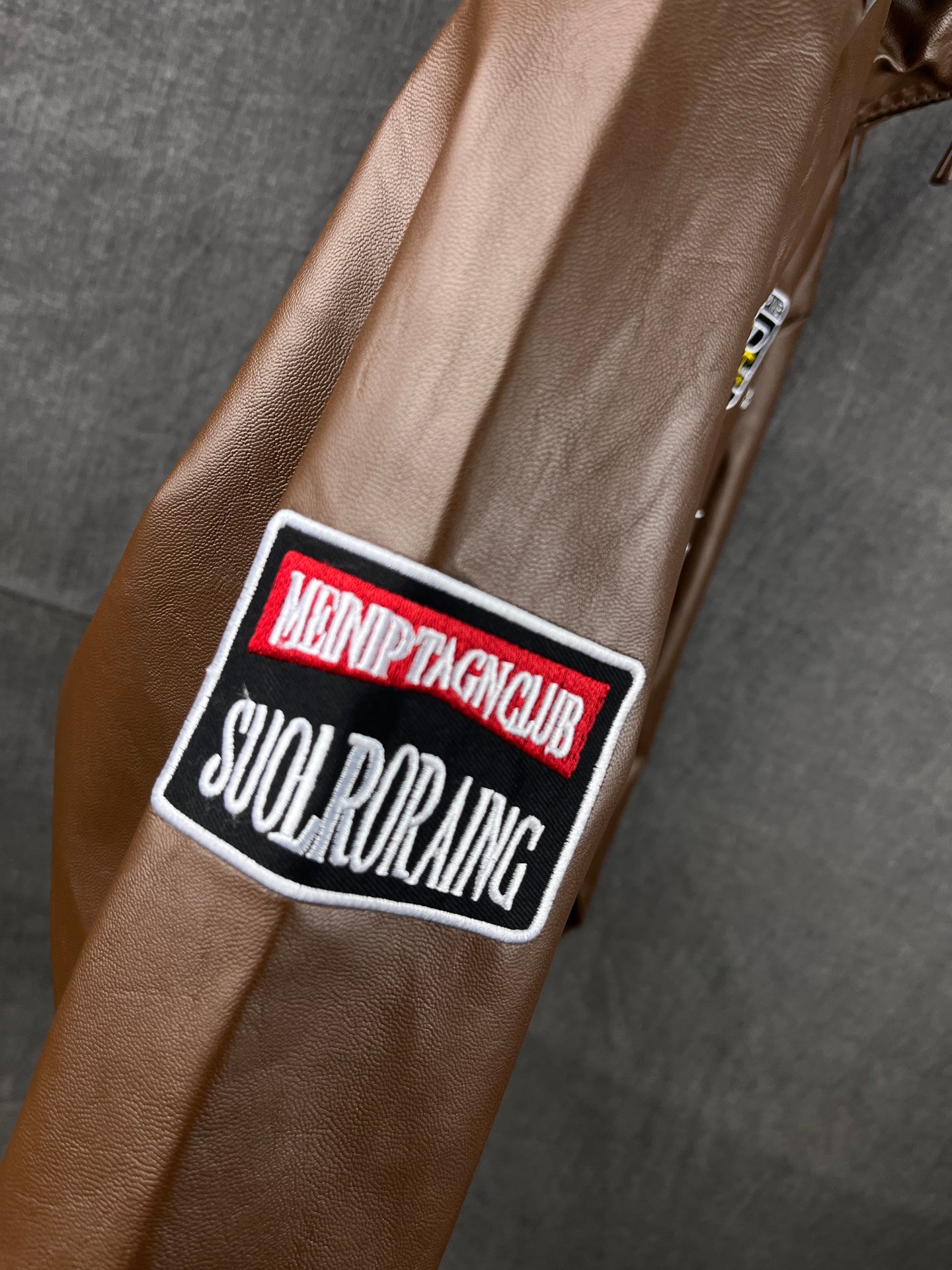 Riding Leather Jacket Brown