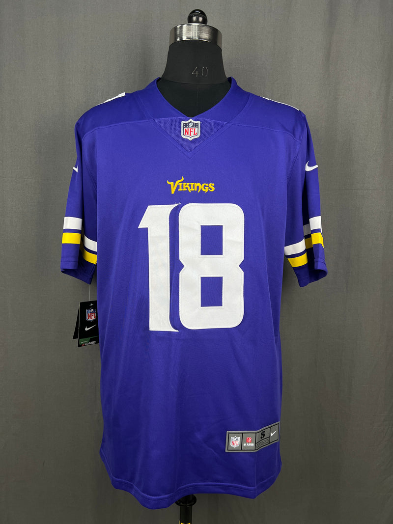 JEFFERSON 18 Purple Vikings Home NFL Jersey
