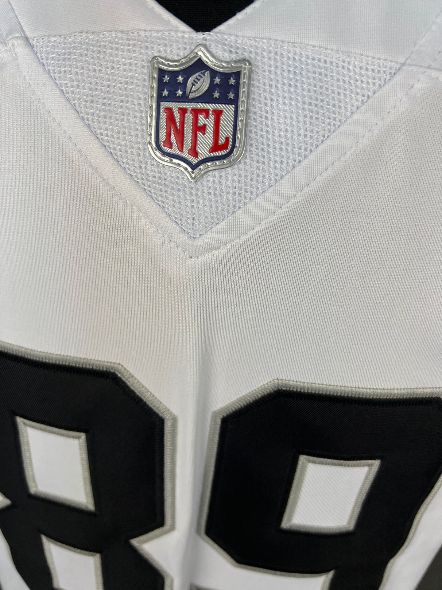 BOWERS 89 White Raiders NFL Jersey