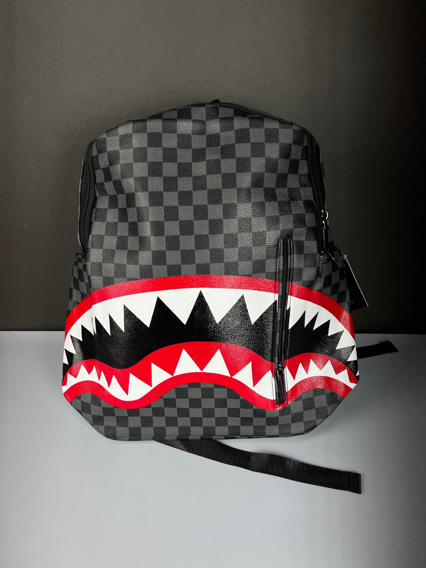 BAPE PU Leather Checker Backpack