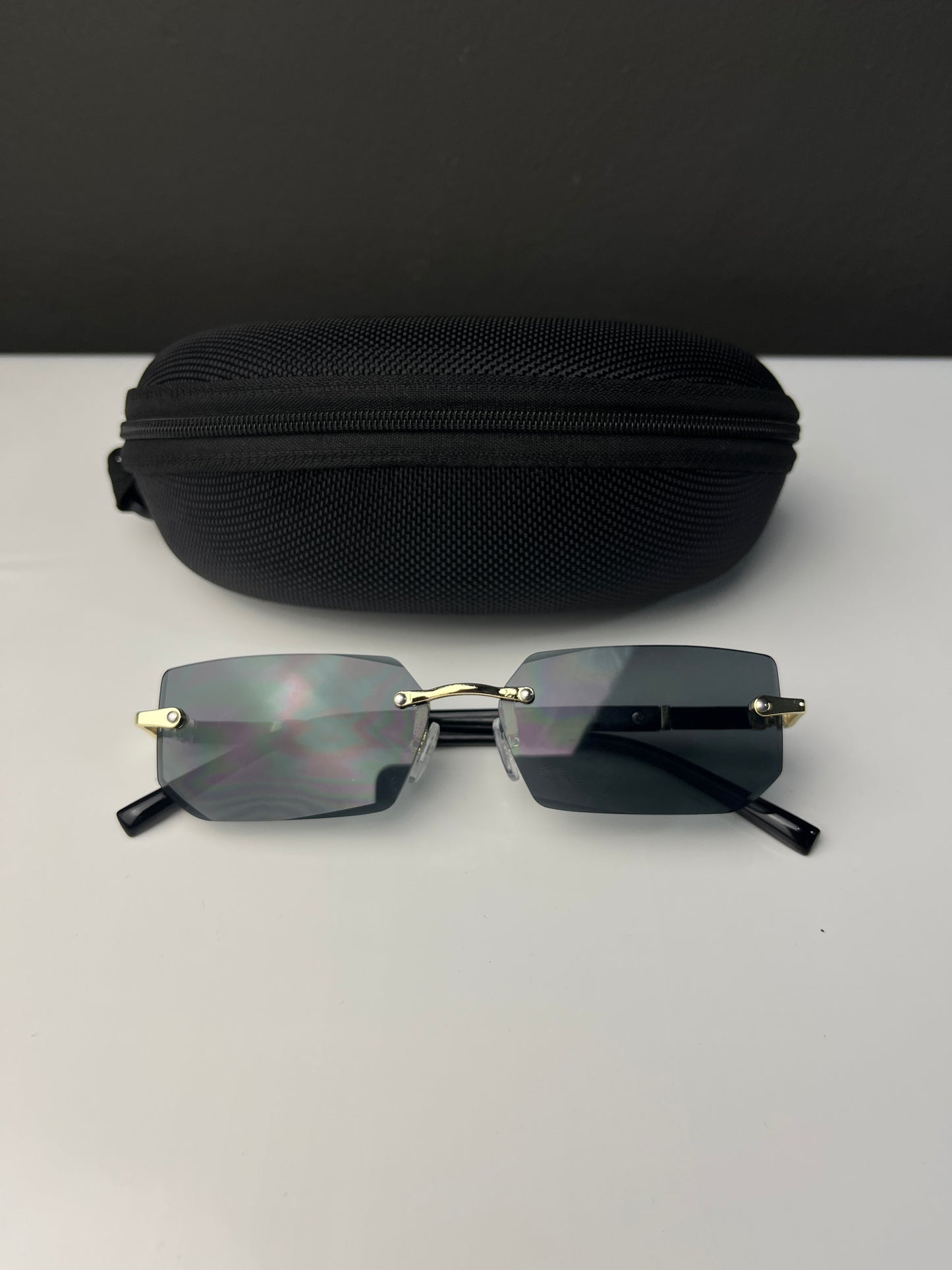 Rimless Metallic Sunglasses