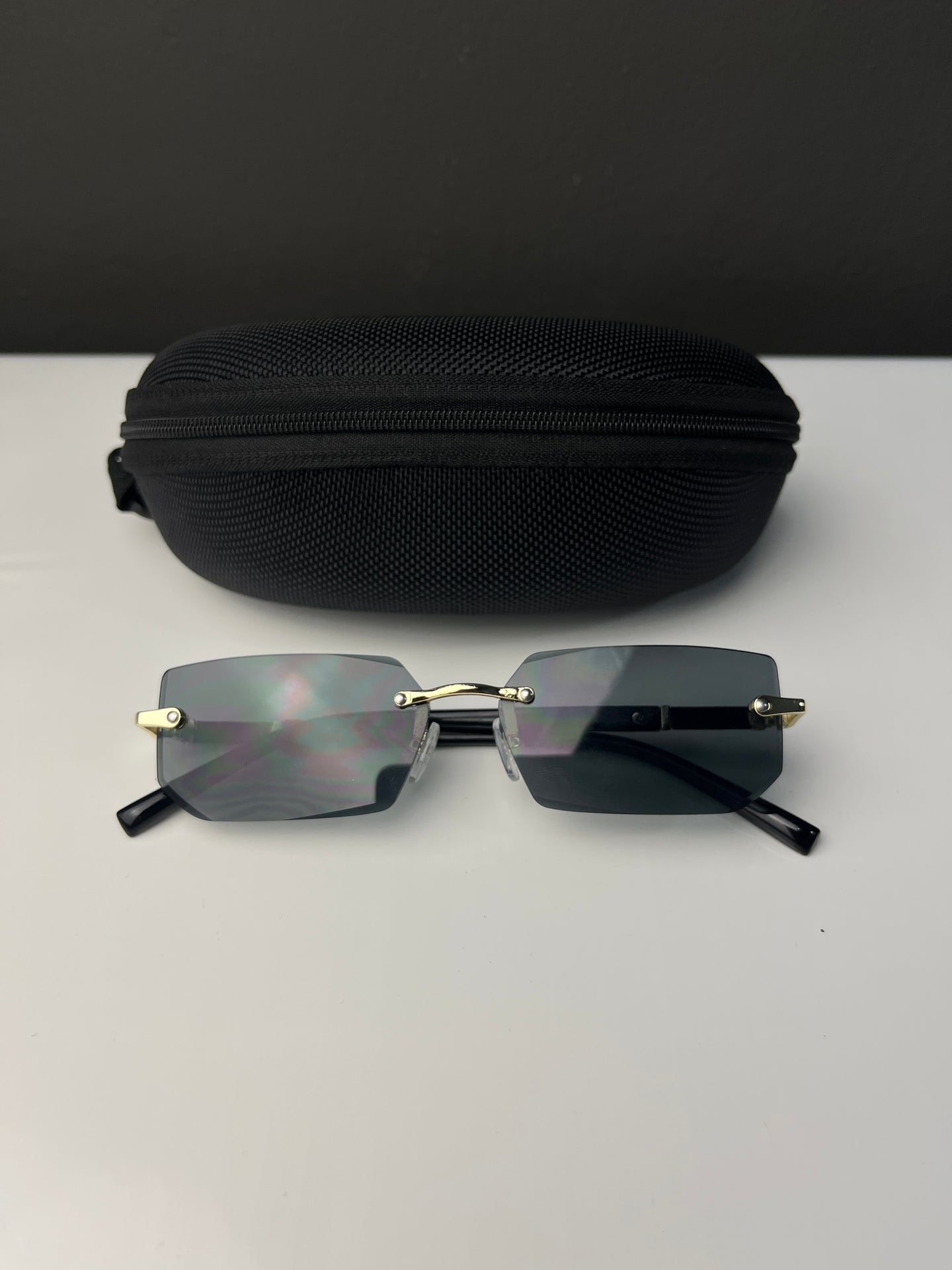 Rimless Metallic Sunglasses
