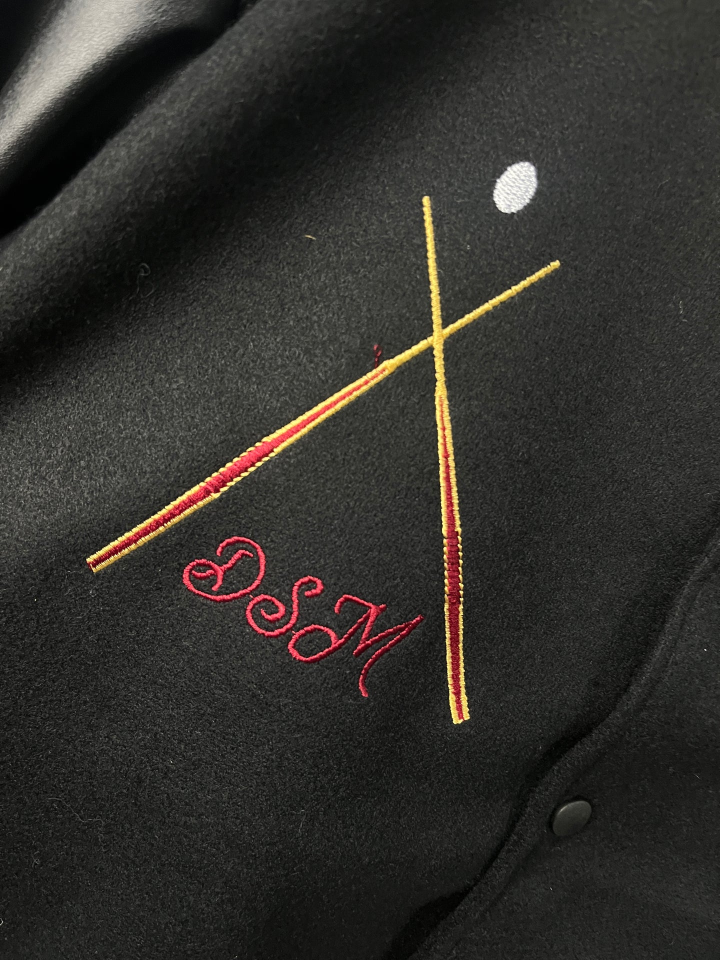 Stussy 40th Anniversary Varsity Black Jacket