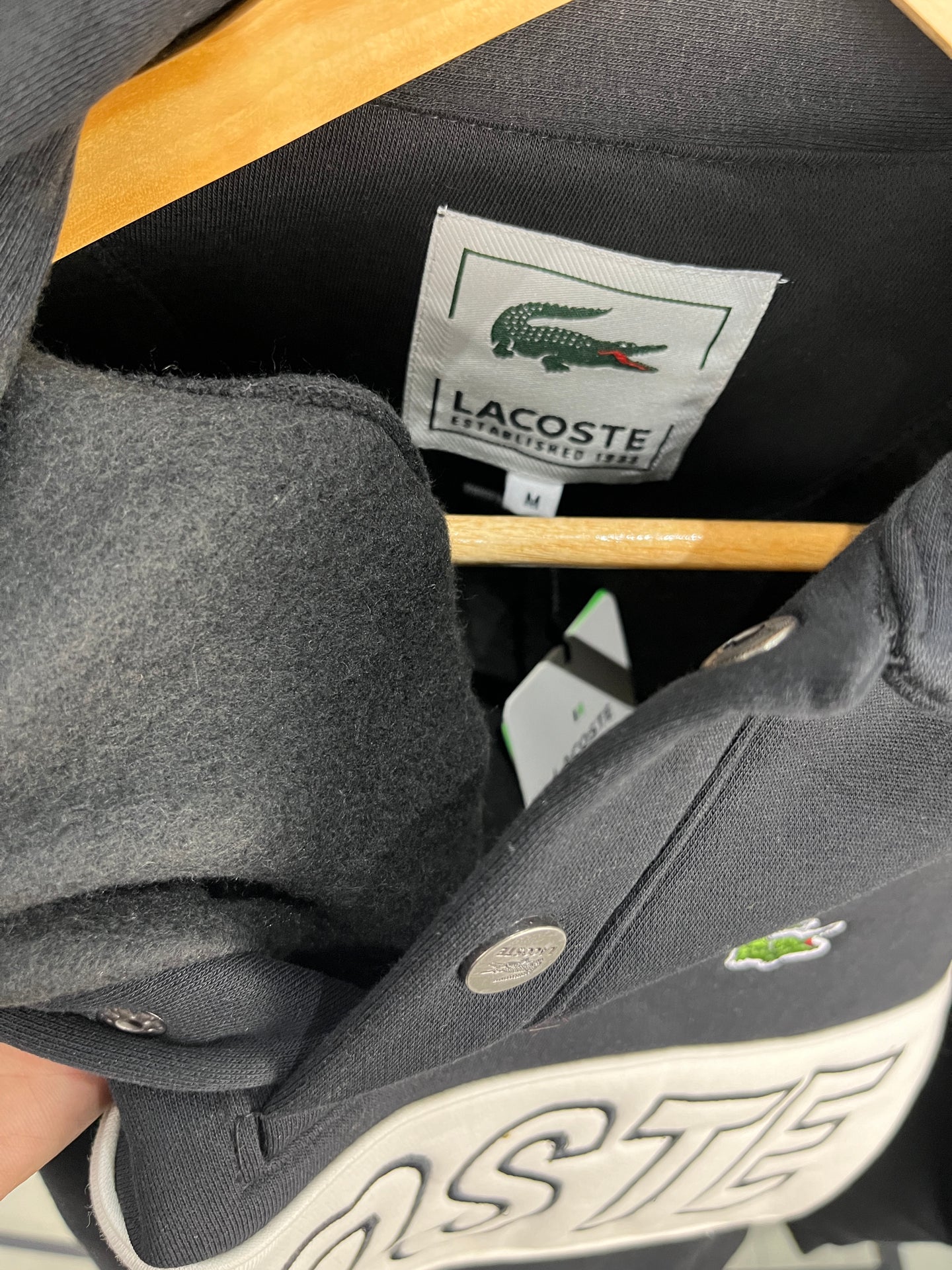 Lacoste Black Printed Sweatshirt