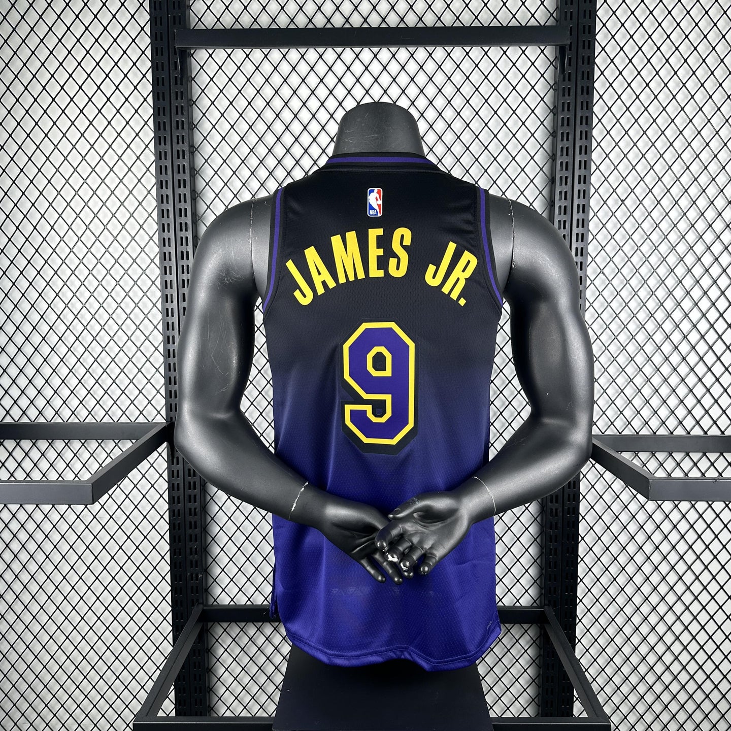 JAMES JR. 9 Blue LakeShow Heat Pressed Edition NBA Jersey