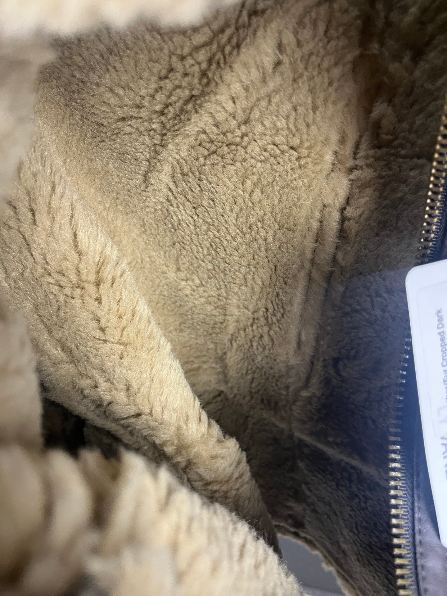 Leather/Fur Cropped Dark Brown Jacket