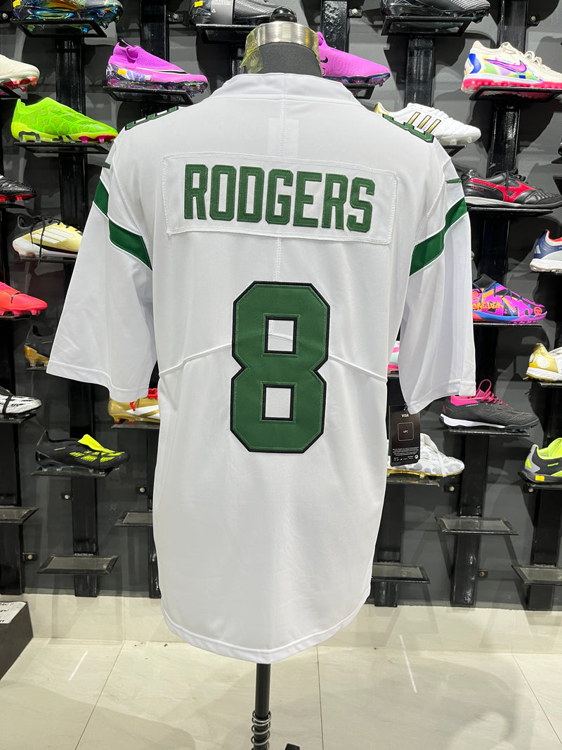 RODGERS 8 White New York Jets NFL Jersey