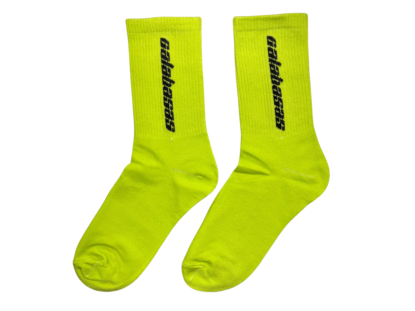 Yeezy CALABASAS Fluorescent Green Crew Socks