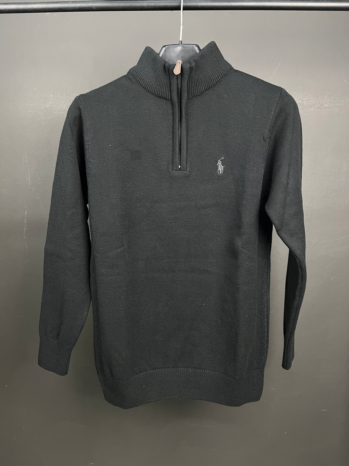Ralph Lauren Soft Black Half Zip-up Sweater