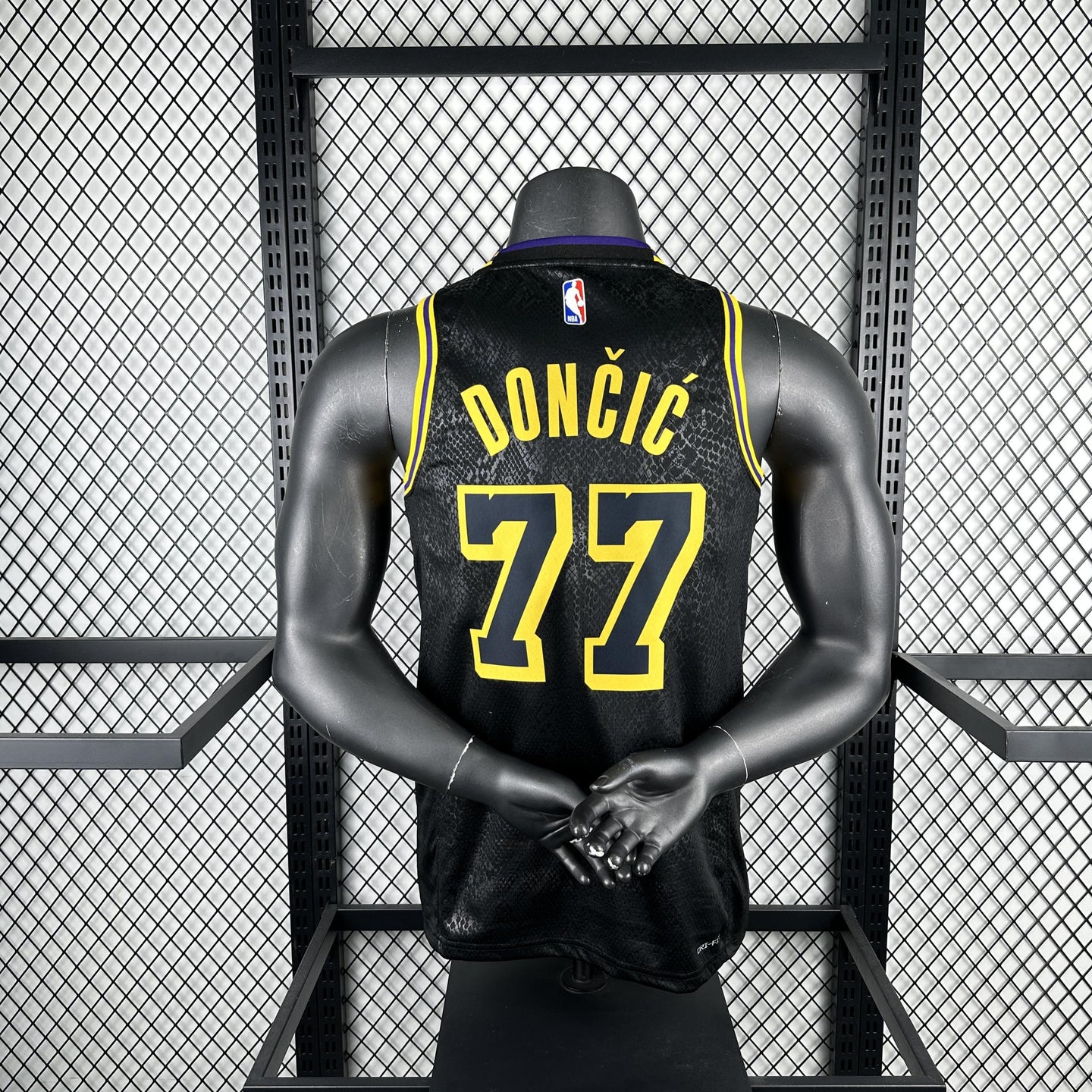 Doncic 77 Black Lakers Heat Pressed Edition