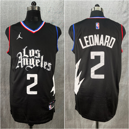 Leonard 2 Black Los Angeles Clippers NBA Jersey
