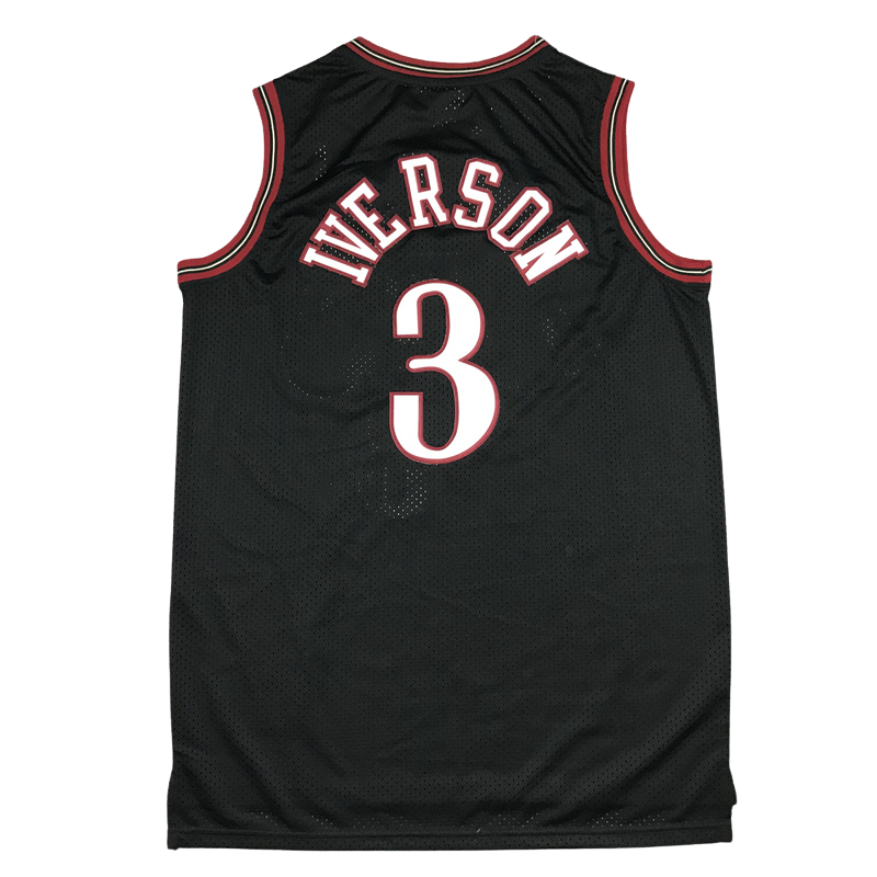 IVERSON 3 Black Philadelphia 76ers NBA Jersey – Mizo Jersey Home
