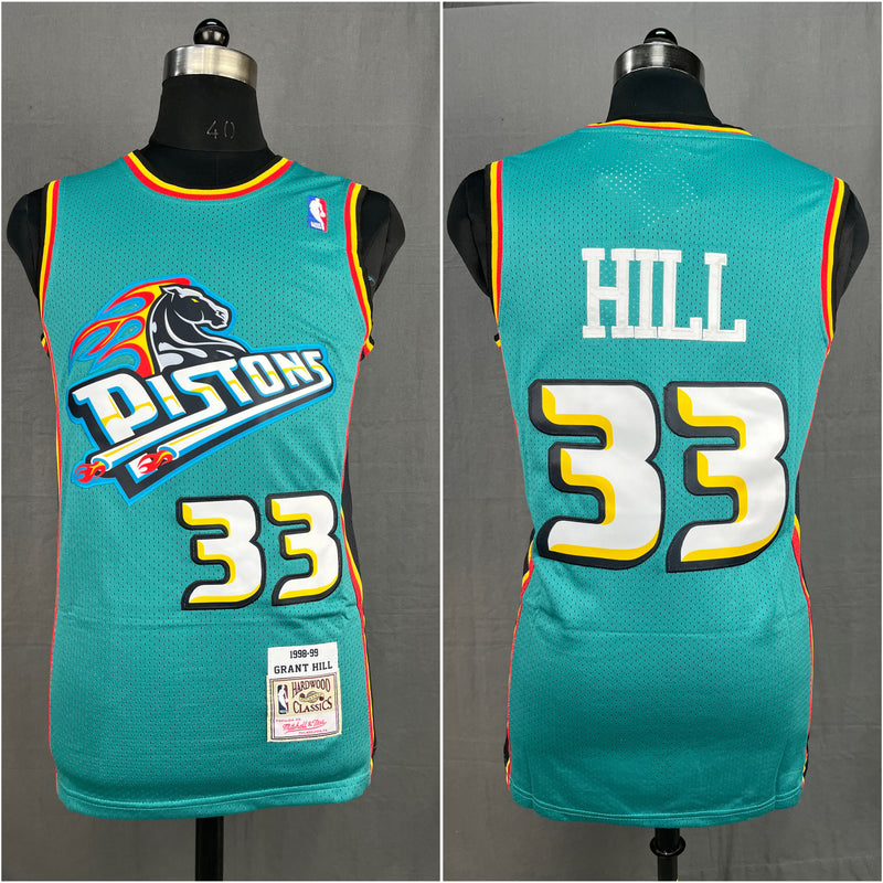 Hill 33 Pistons Green NBA Jersey