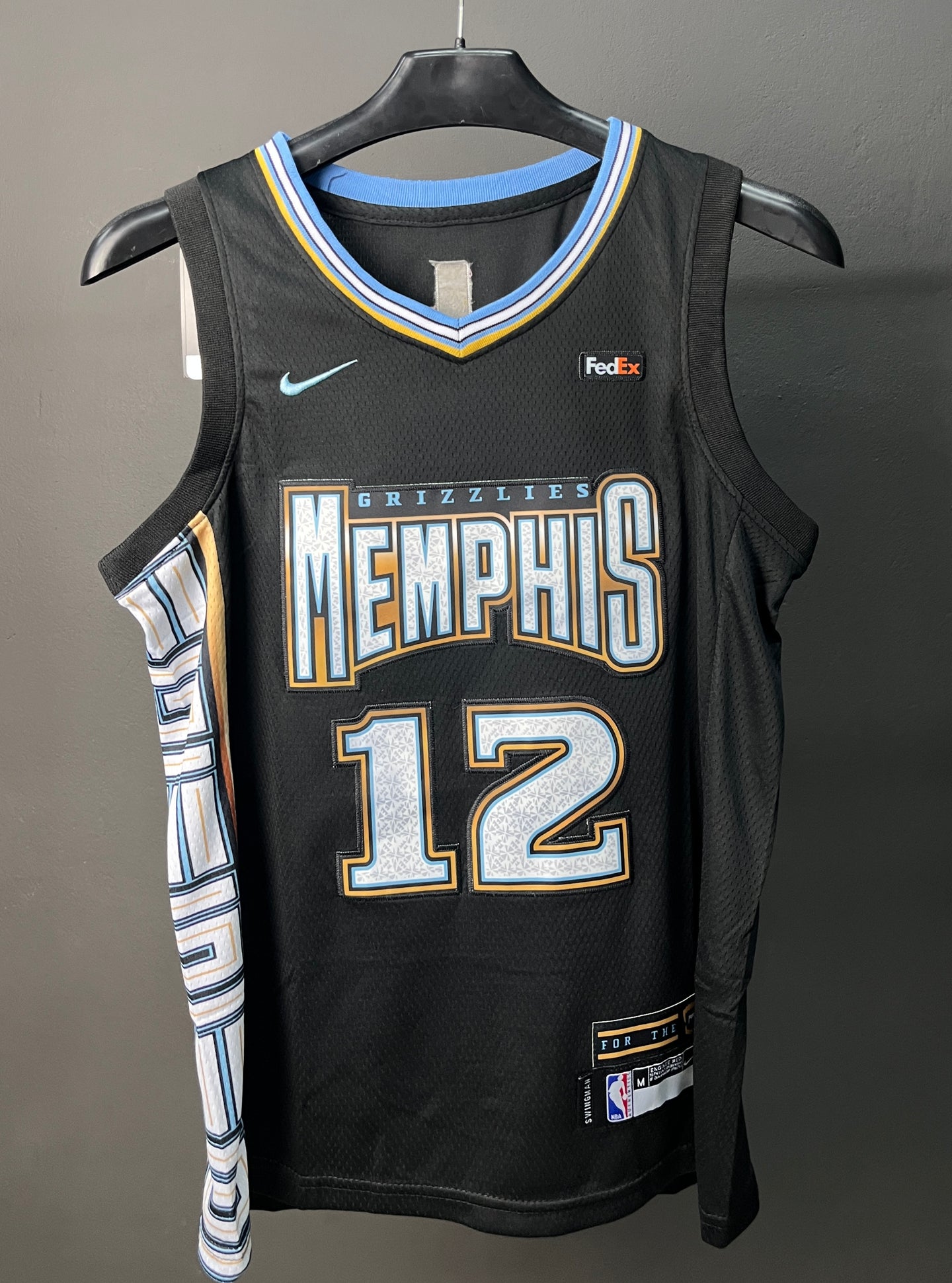 Morant 12 Black Memphis Grizzlies NBA Kids Jersey