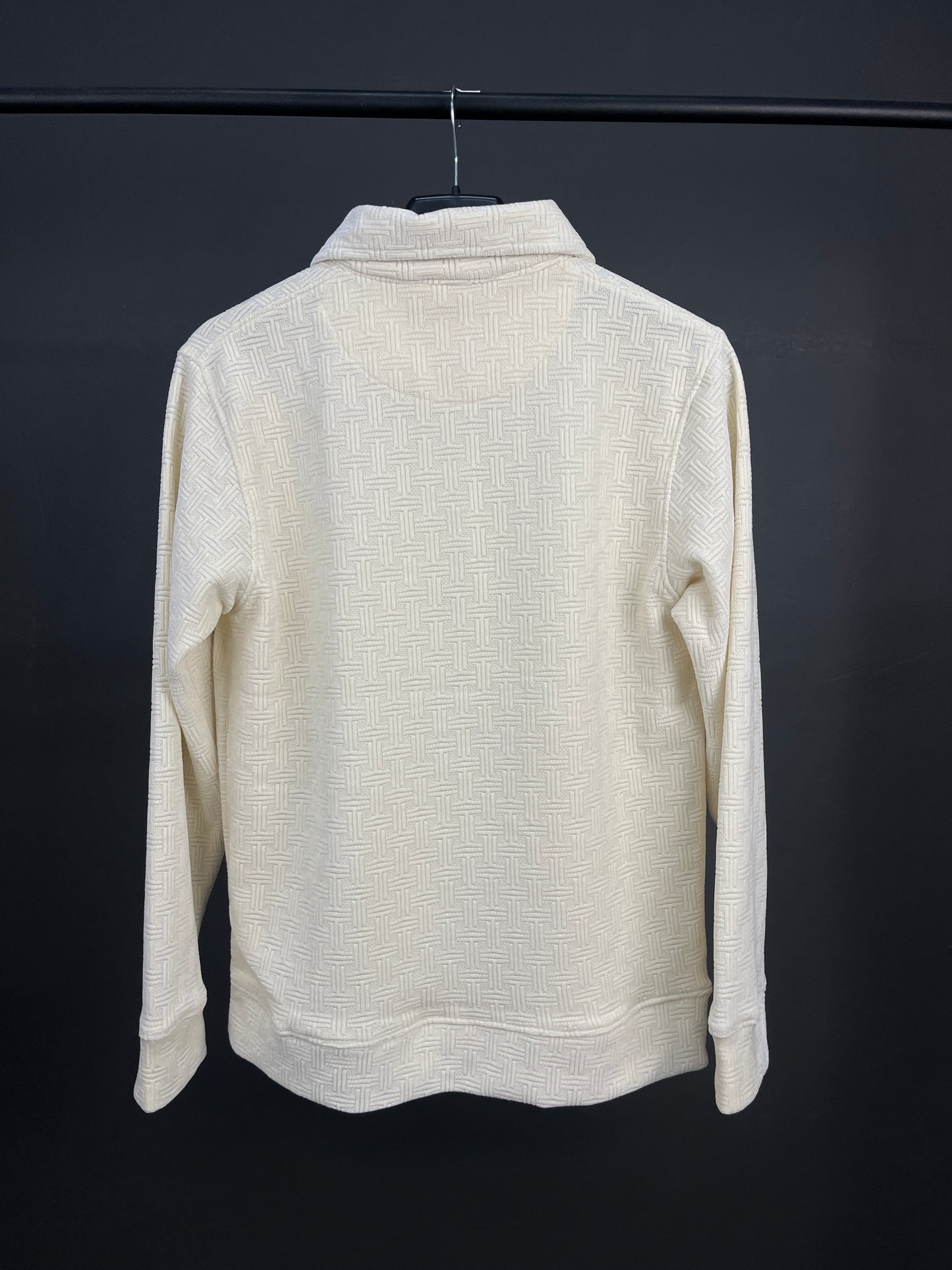 Ralph Lauren Velvet Zip-up White Sweater
