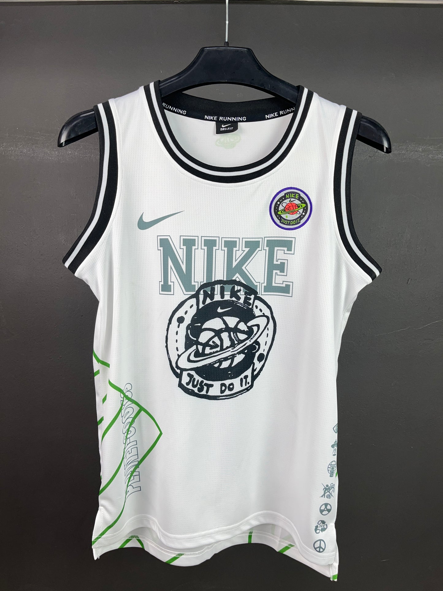 NIKE Dri-FIT Hoops White Basketball Shirt
