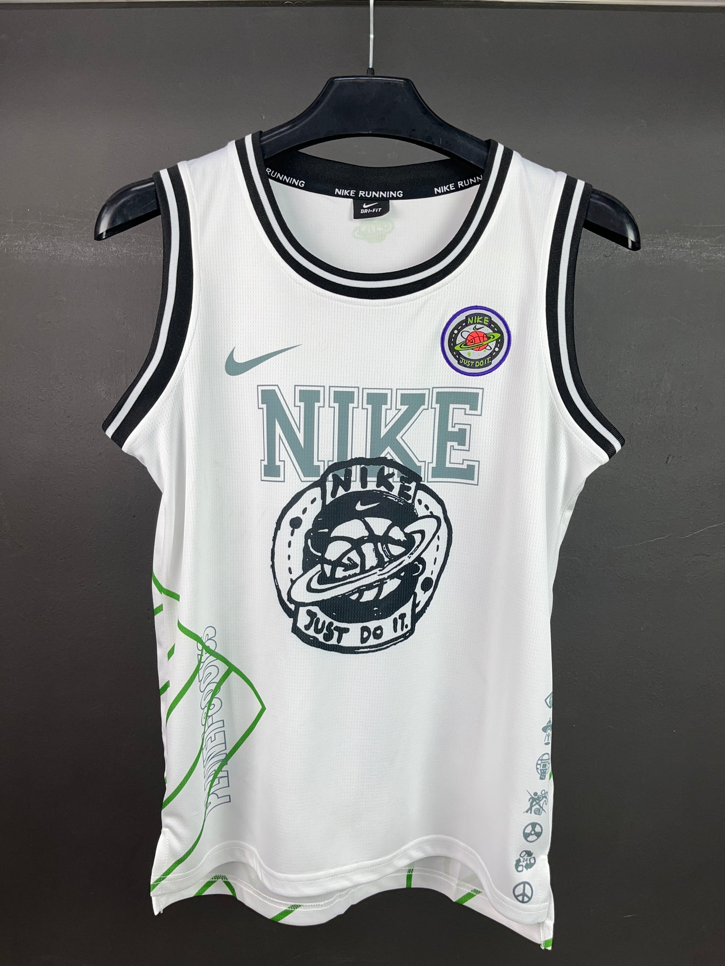 NIKE Dri-FIT Hoops White Basketball Shirt
