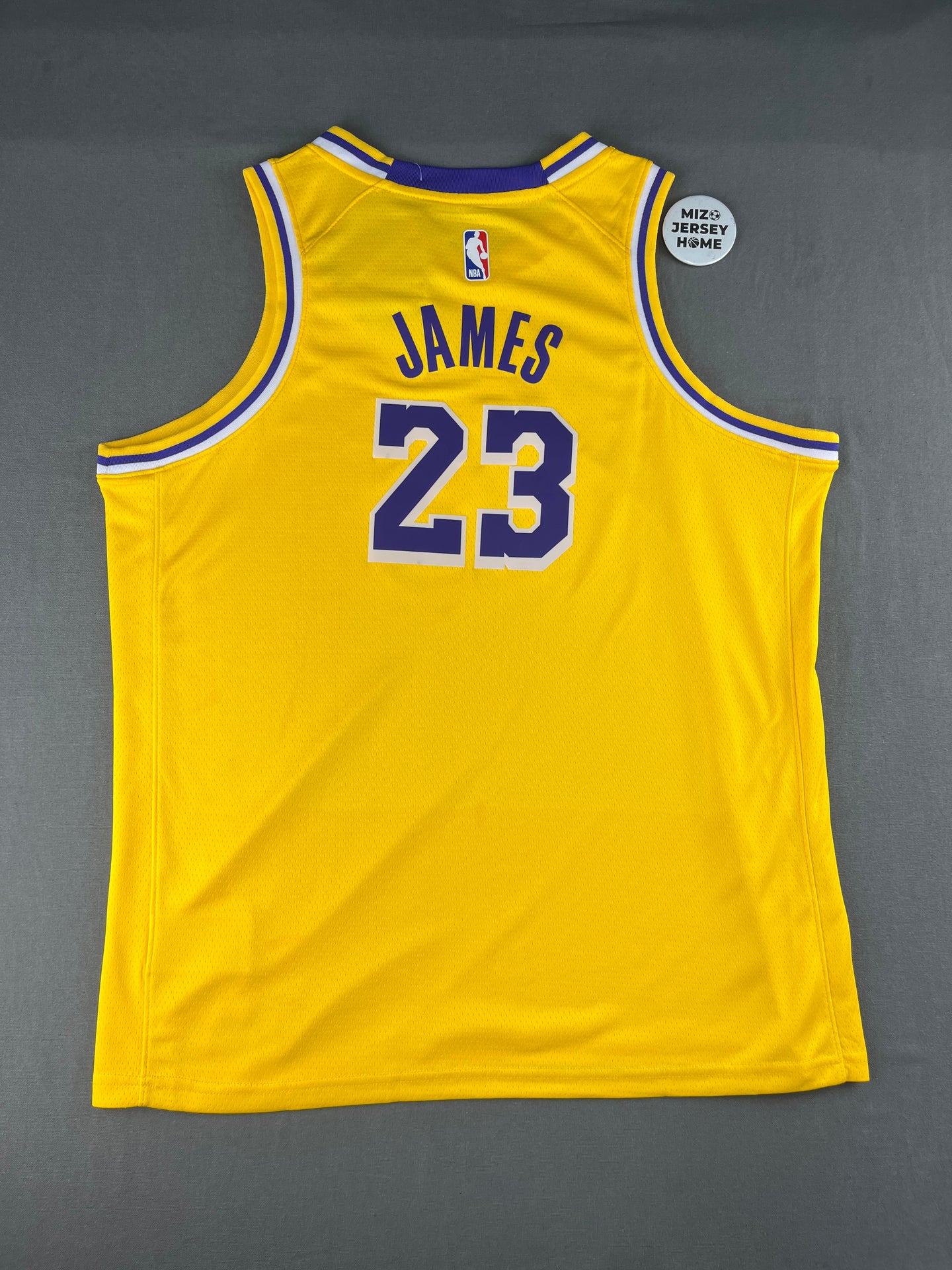 JAMES 23 Lakers Yellow Heat Pressed Edition NBA Kids Jersey