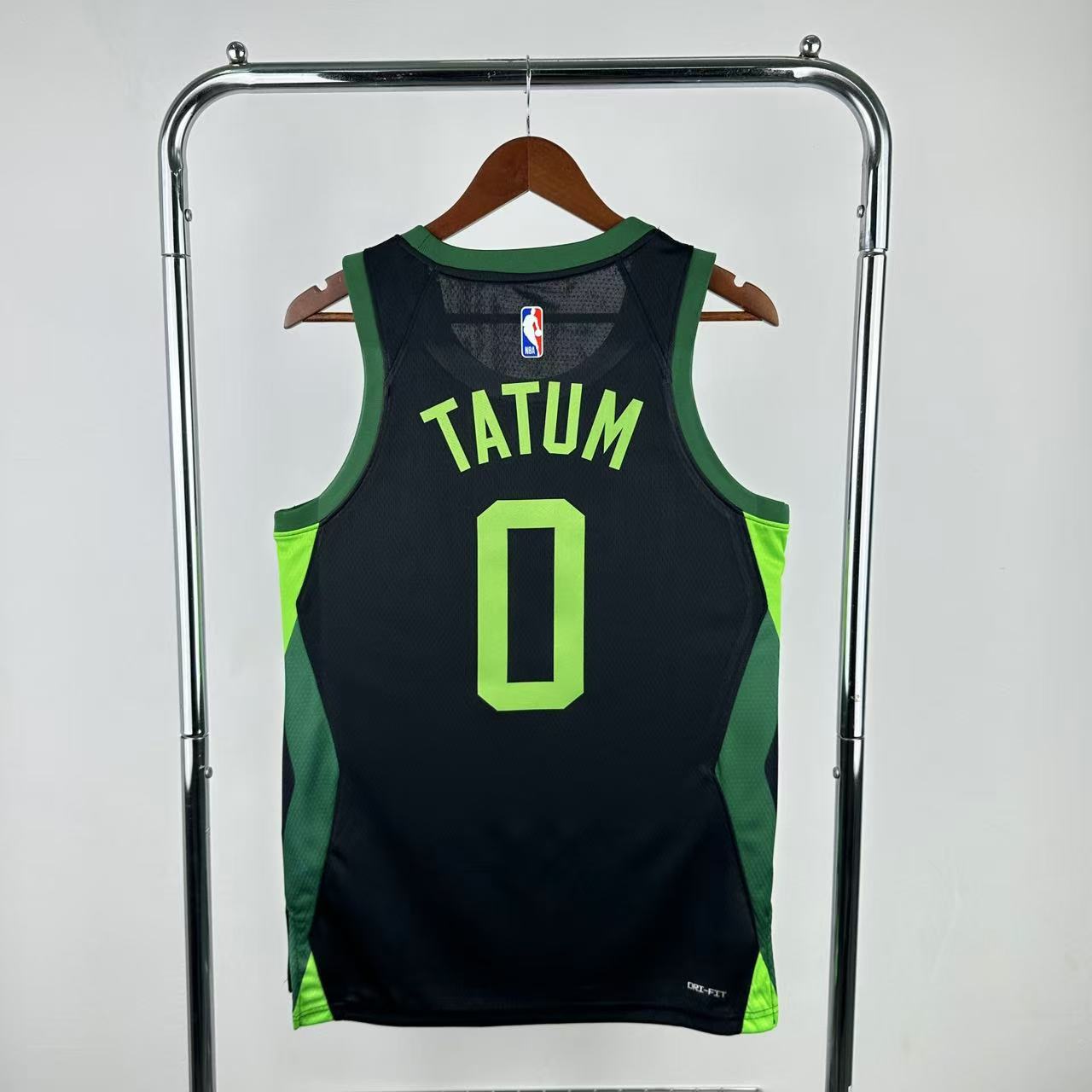 TATUM 0 Black Boston Celtics Heat Pressed Edition NBA Jersey
