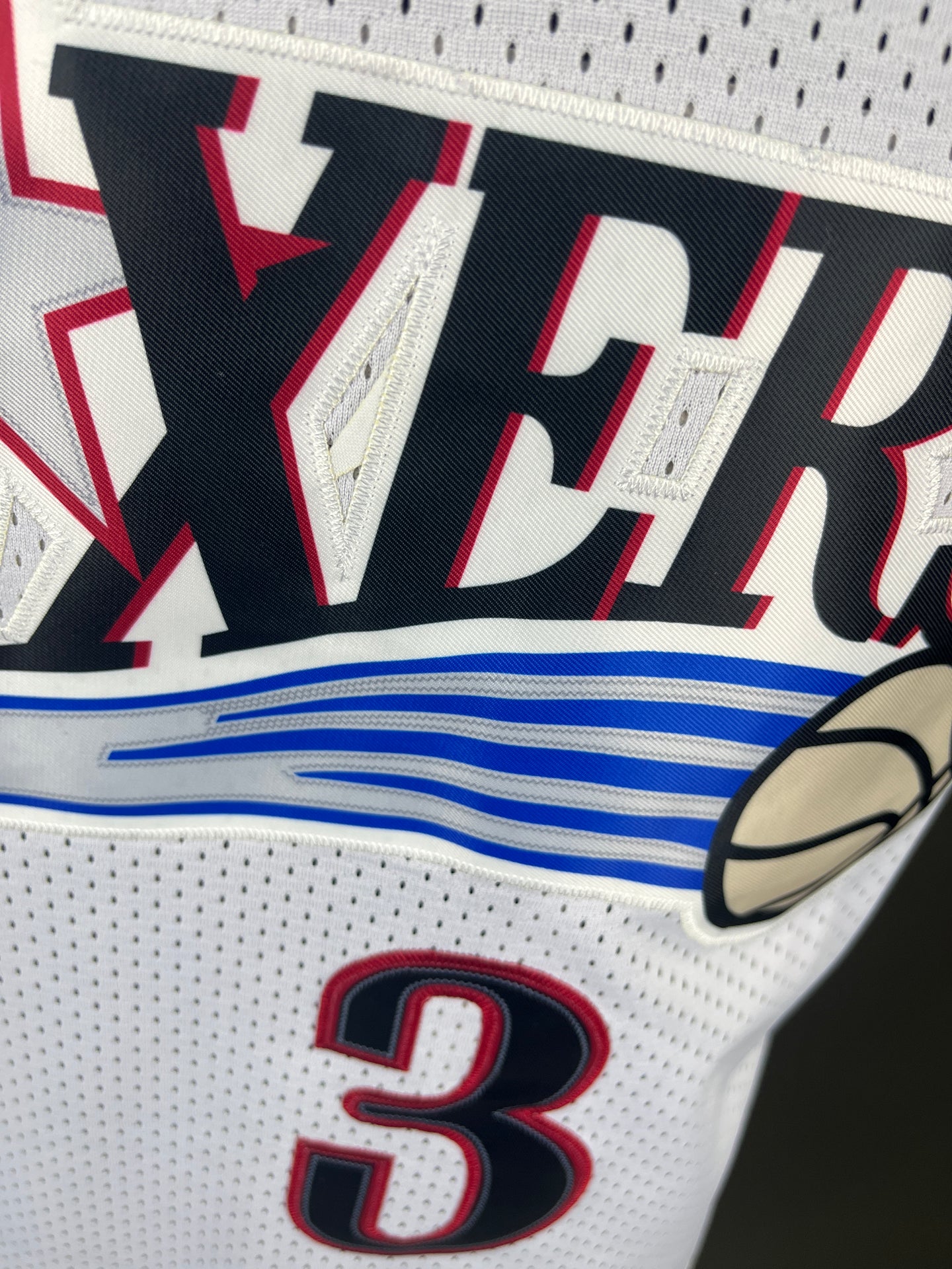 IVERSON 3 White Philadelphia 76ers NBA Jersey