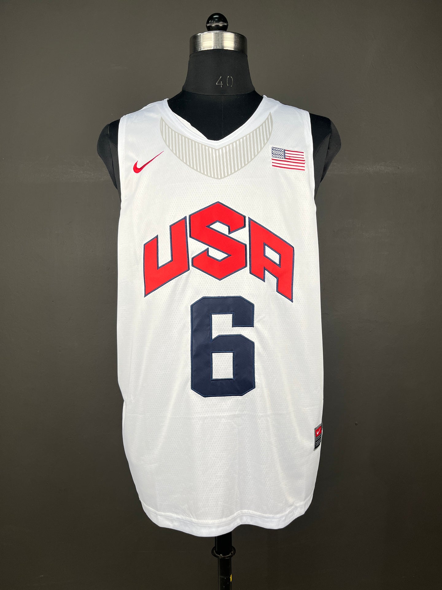 James 6 White USA NBA Jersey