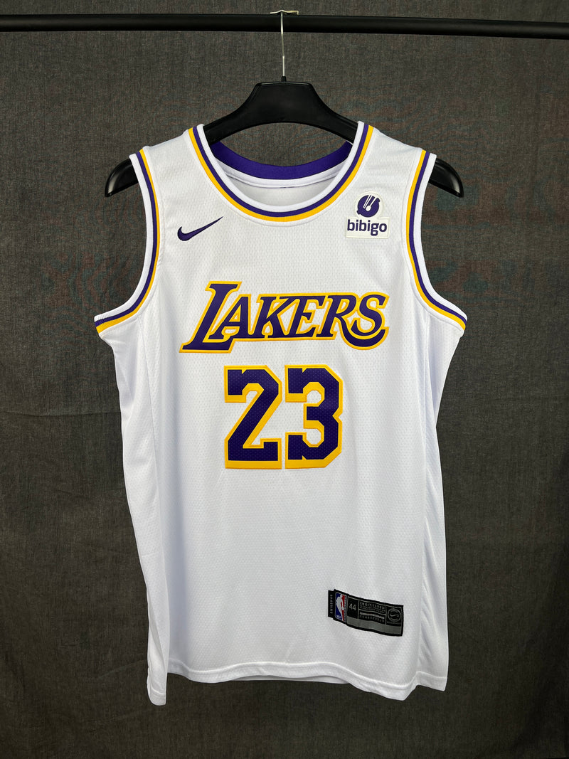 James 23 Lakes White NBA Jersey