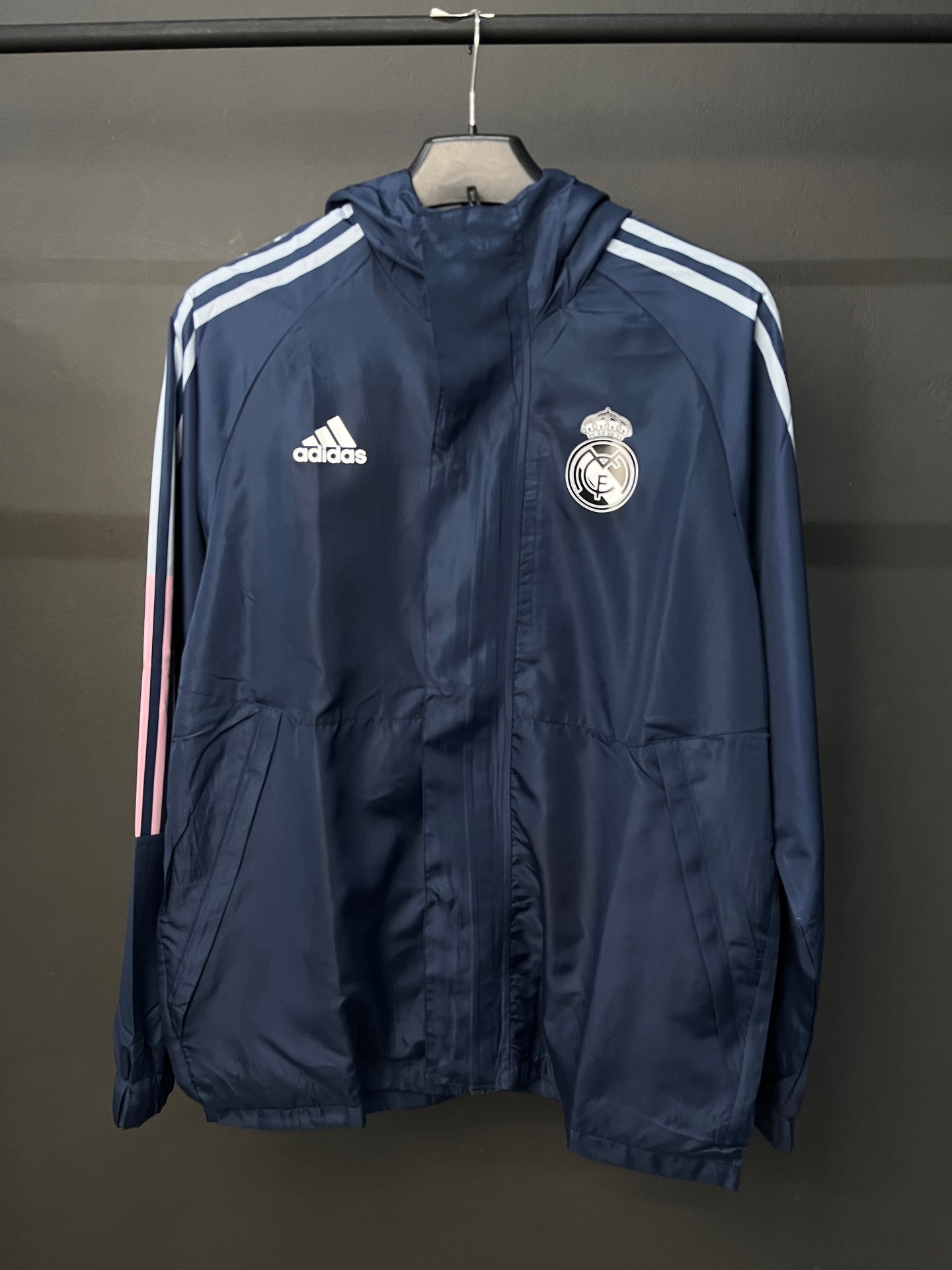 Real Madrid Navy Blue Windbreaker Jacket