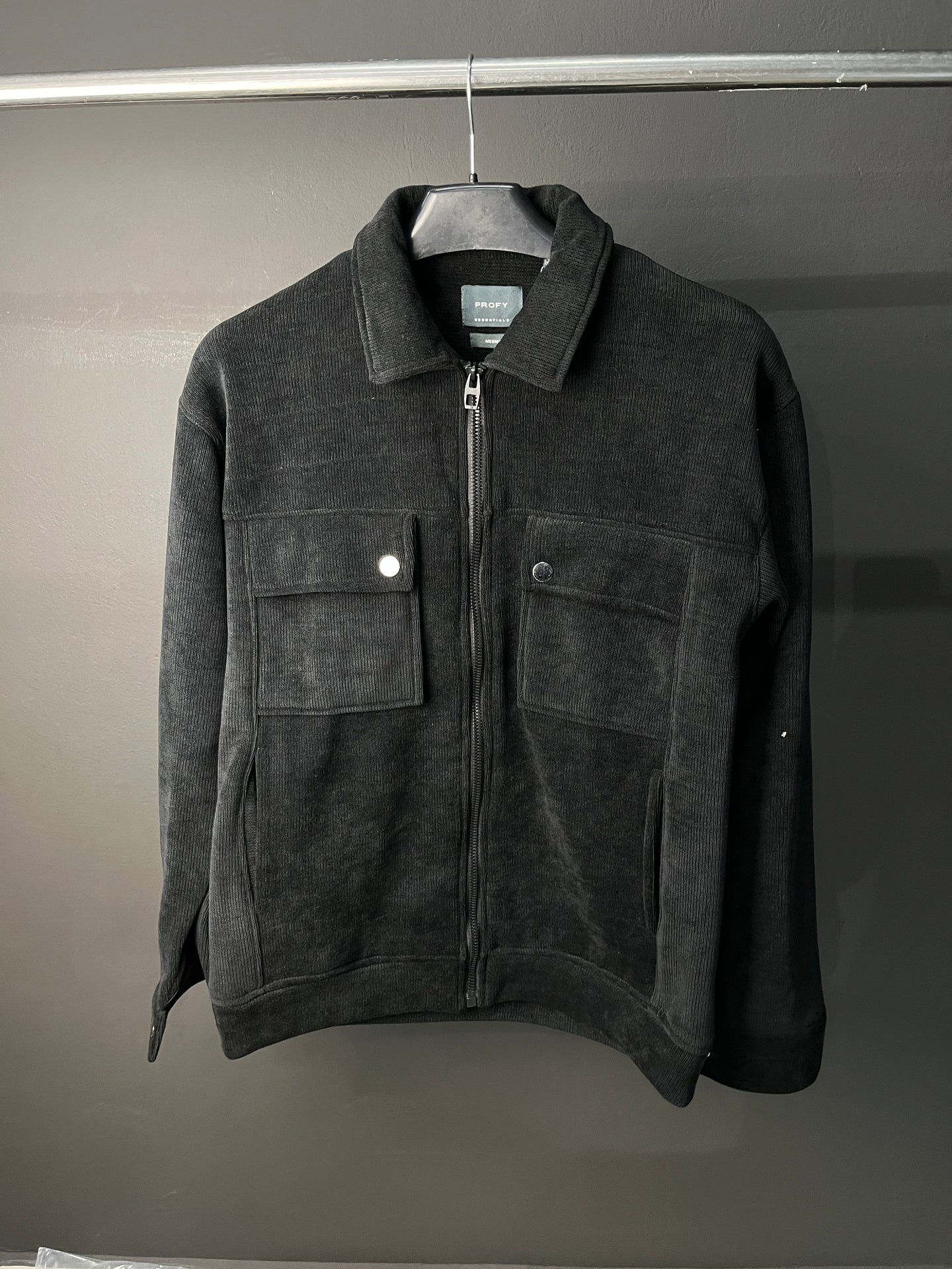 Essentials Black Shacket