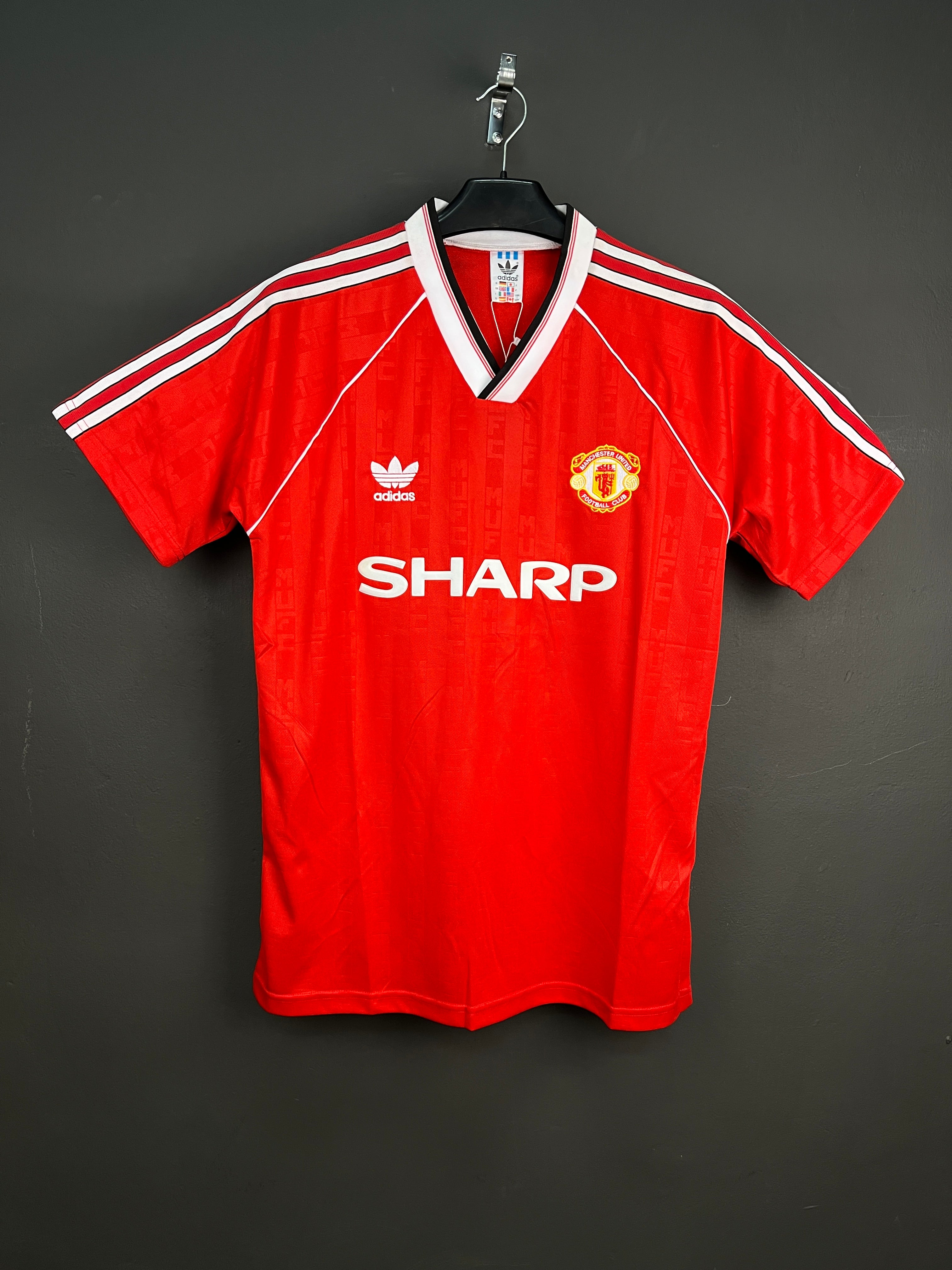 Manchester United 1988/90 Sharp Home Retro Jersey – Retro Football ...