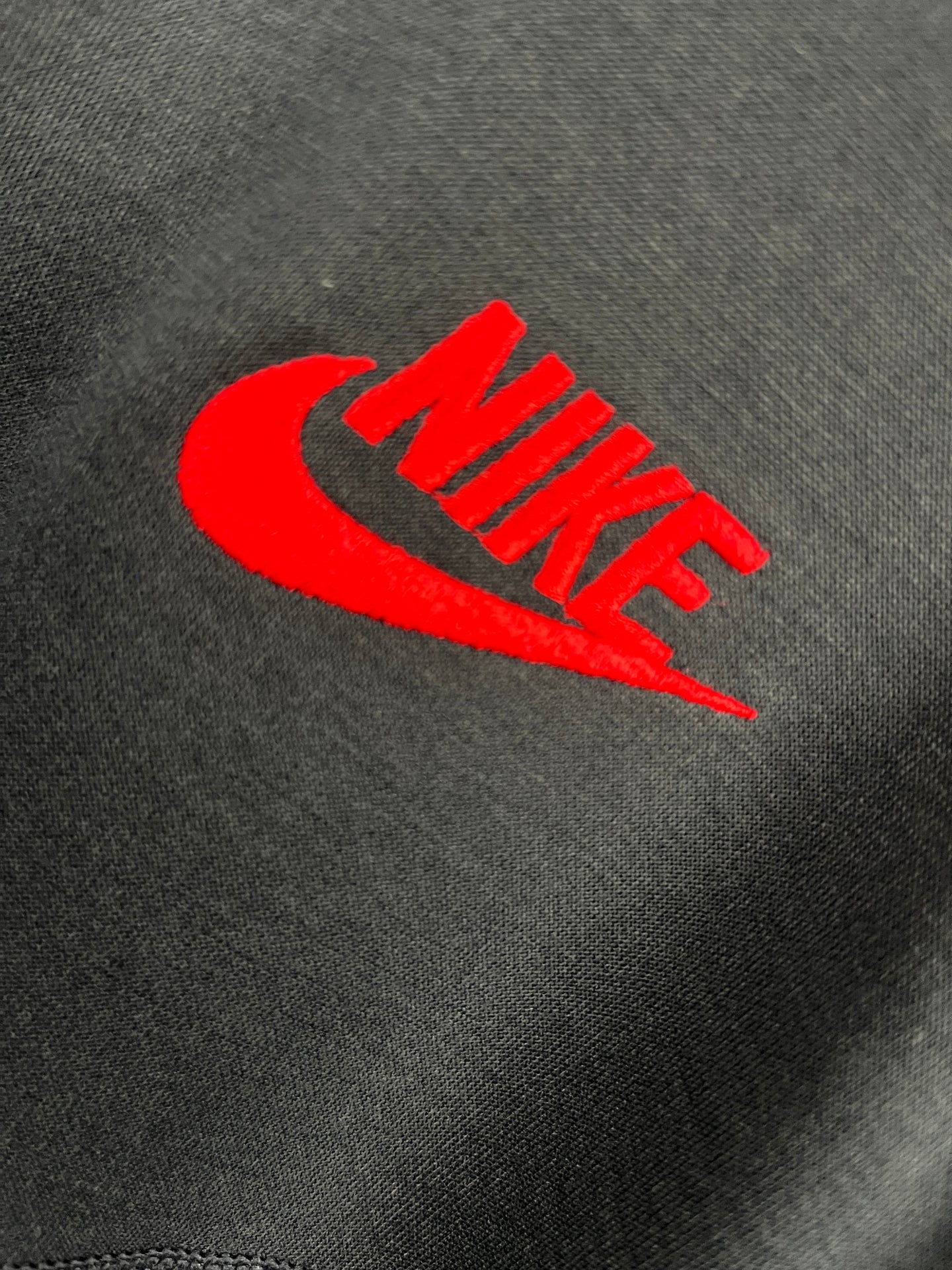 NIKE Tech Fleece Black Red Logo