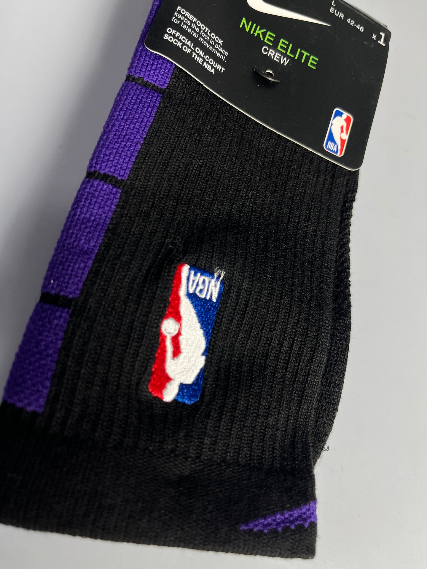 NBA Nike Black & Purple Crew Socks