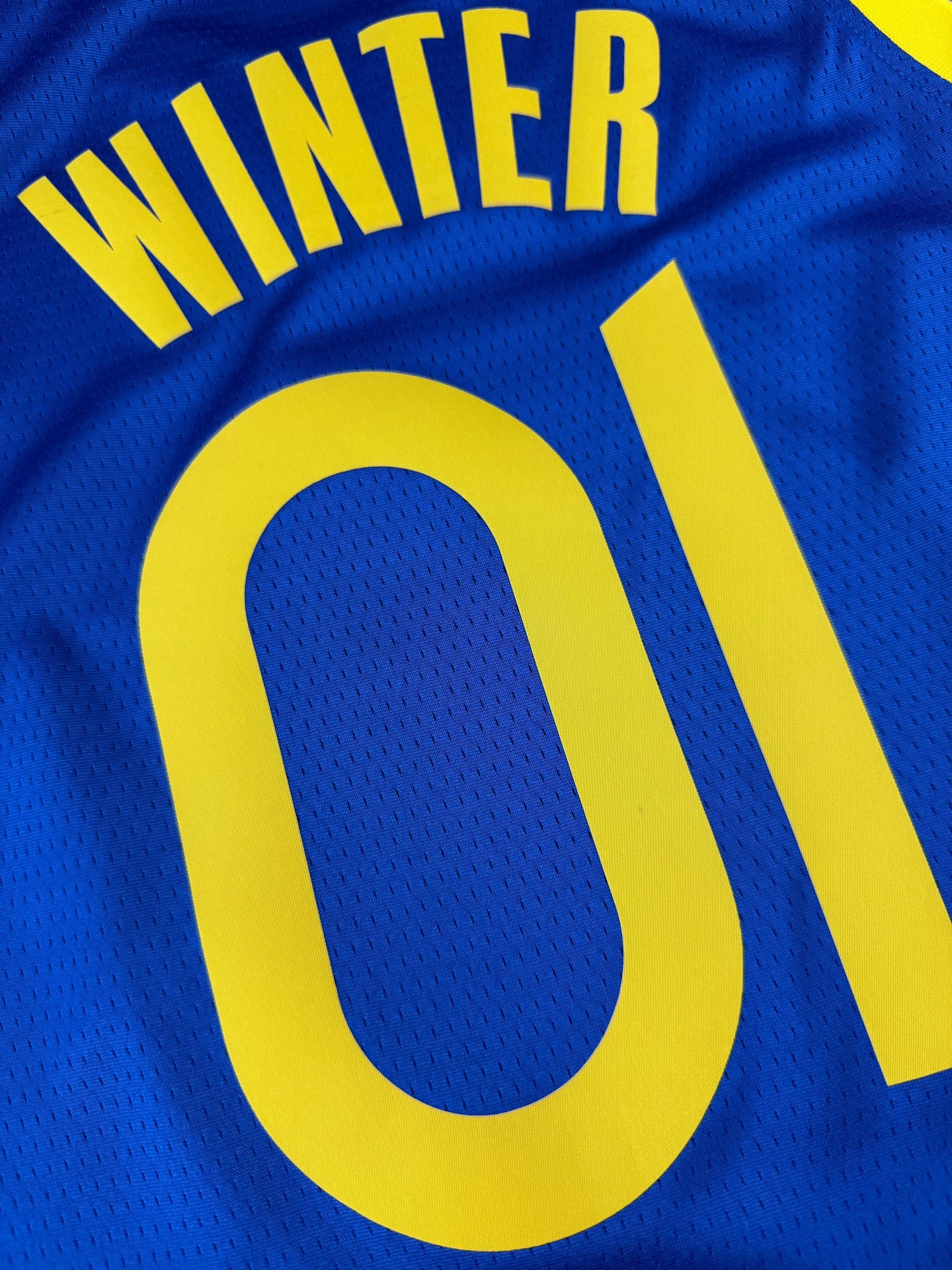 WINTER 01 Blue Golden State Warriors Heat Pressed Edition NBA Jersey