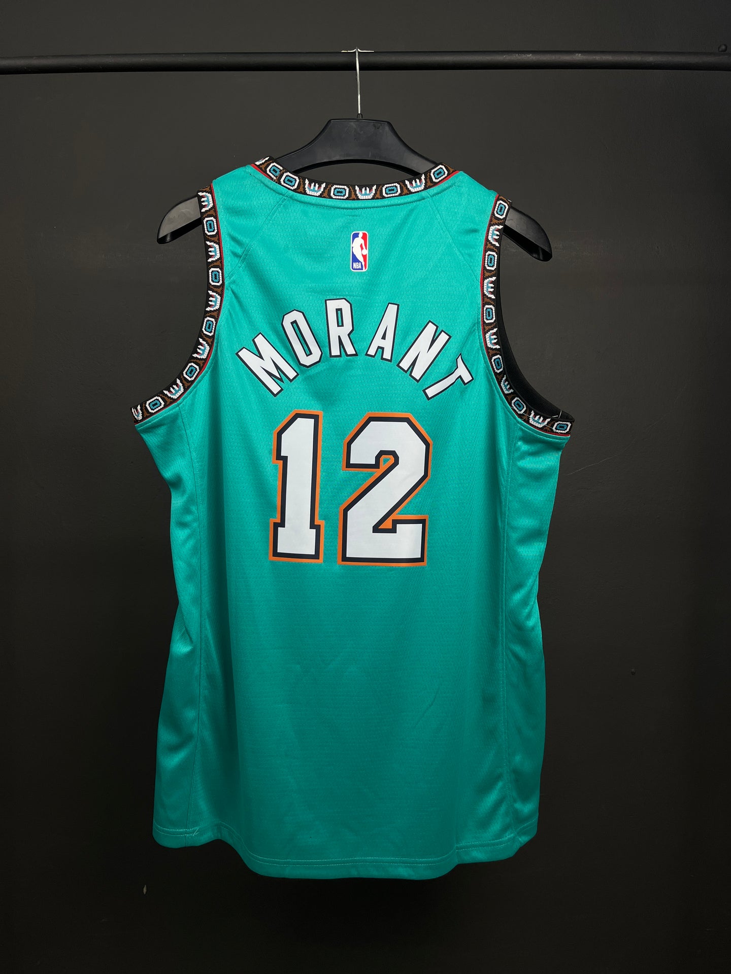 MORANT 12 Green Memphis Grizzlies Heat Pressed Edition NBA Jersey