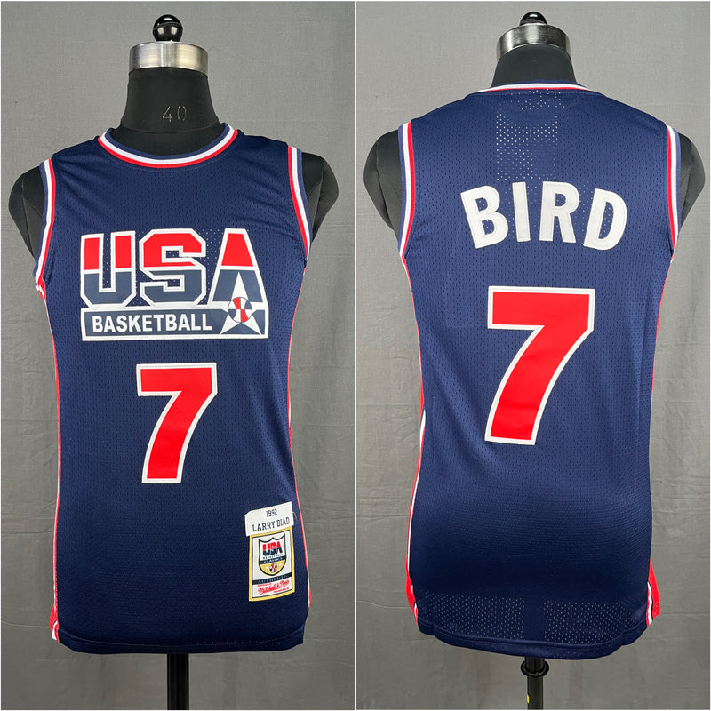 Bird 7 USA Dark Blue NBA Jersey