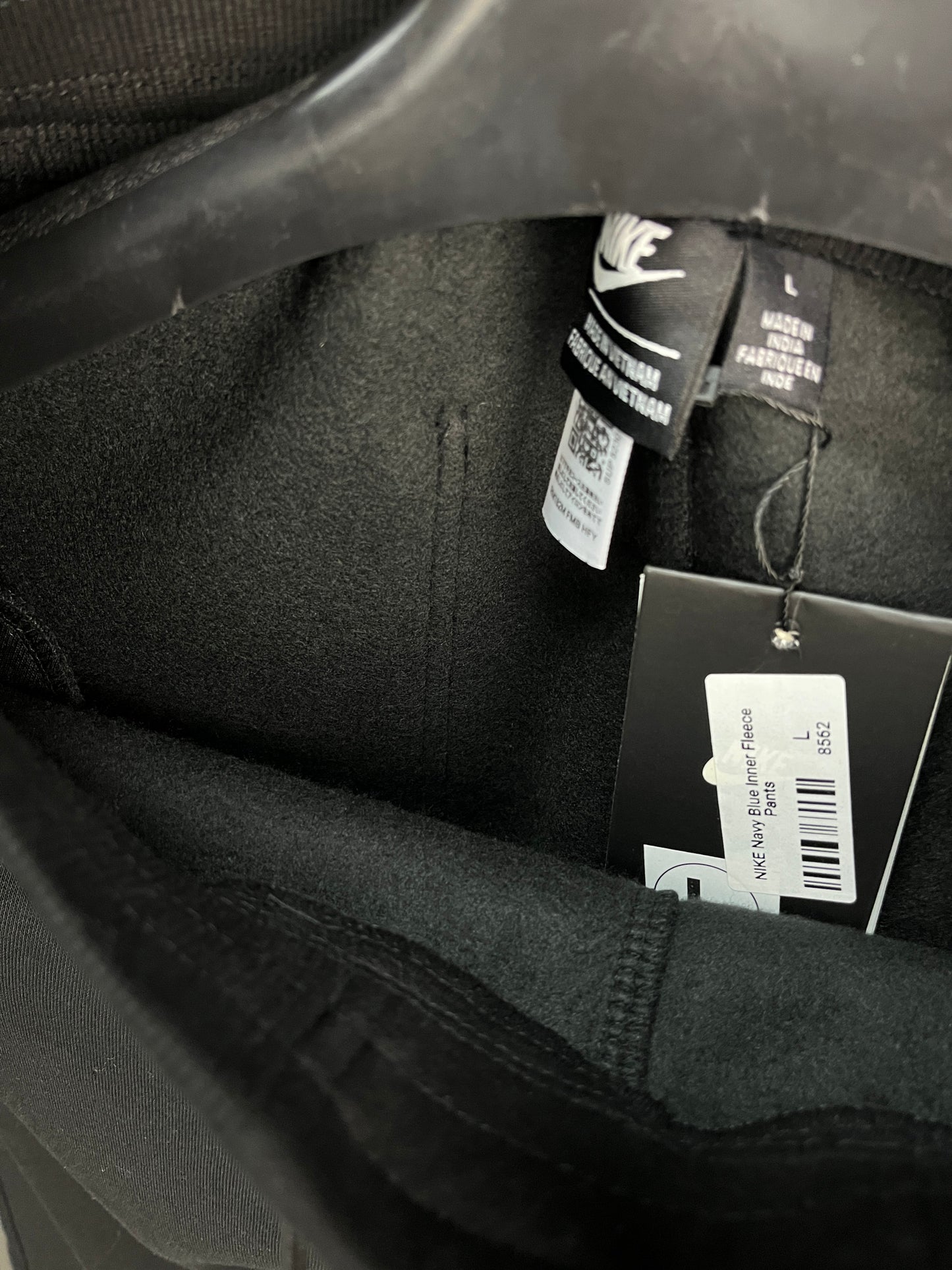 NIKE Solid Black Inner Fleece Pants