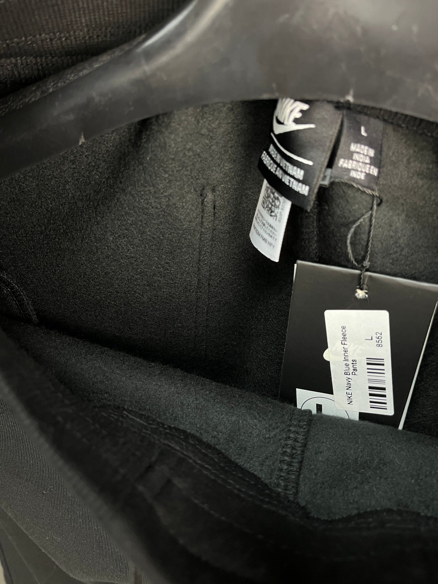 NIKE Solid Black Inner Fleece Pants