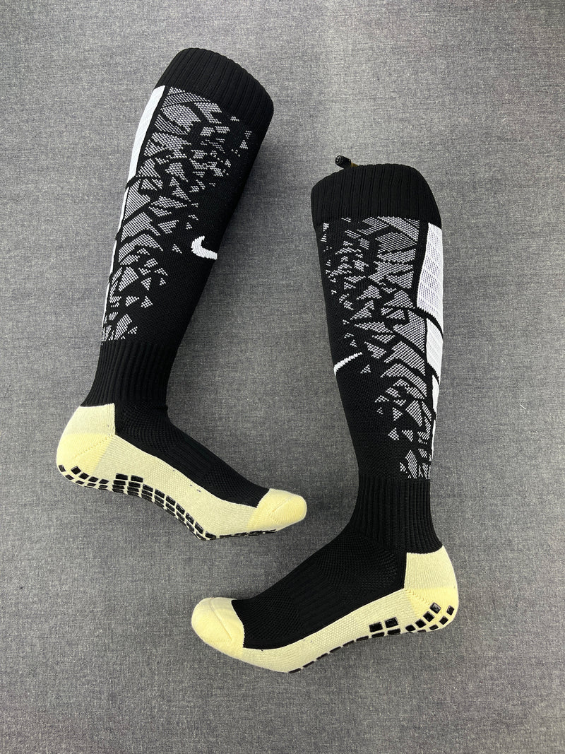 Nike Grip Socks Black Stripes Knee High