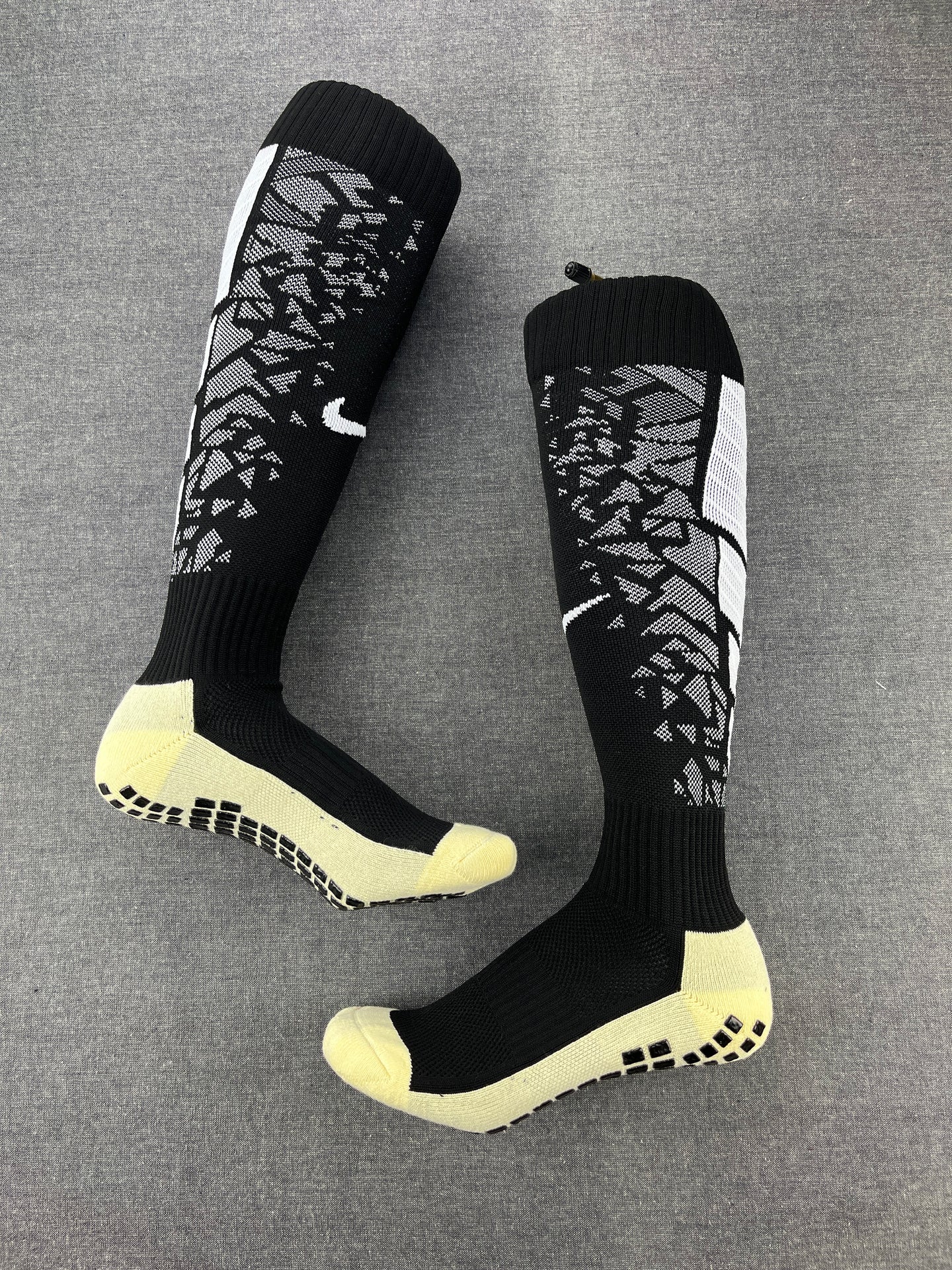 Nike Grip Socks Black Stripes Knee High