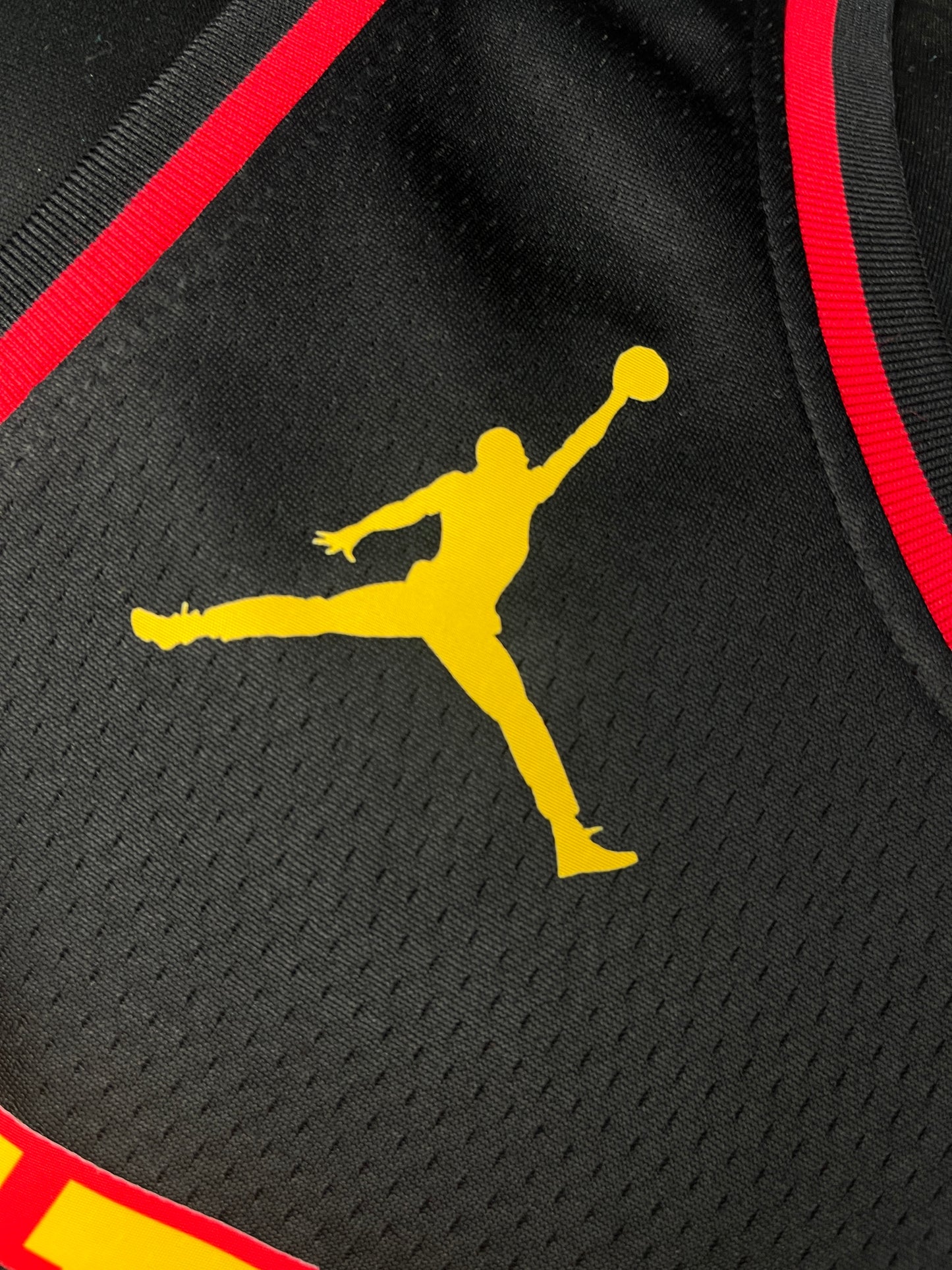 YOUNG 11 Black Atlanta Hawks Heat Pressed Edition NBA Jersey