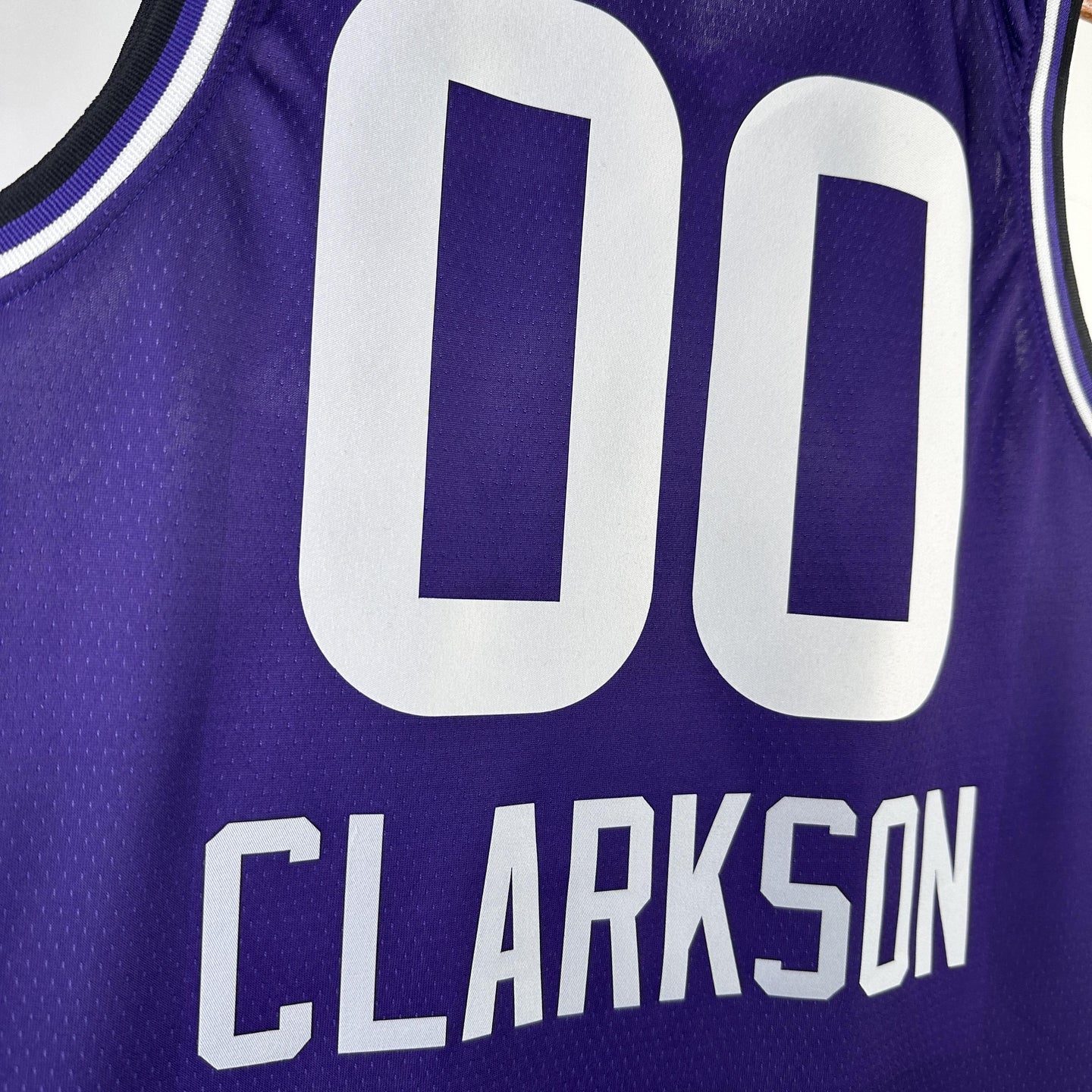 CLARKSON 00 Purple Utah Jazz Heat Pressed Edition NBA Jersey