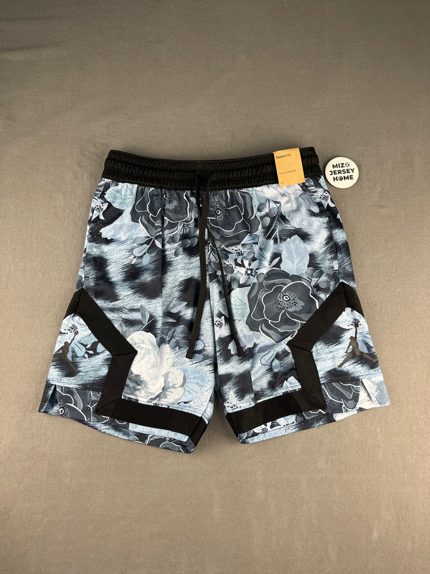 Jordan Blue & Black Floral Diamond Shorts