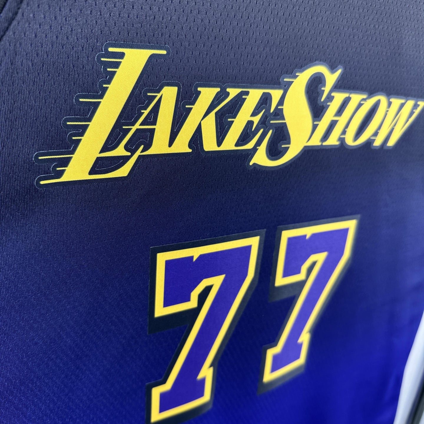 DONCIC 77 Blue LakeShow Heat Pressed Edition NBA Jersey