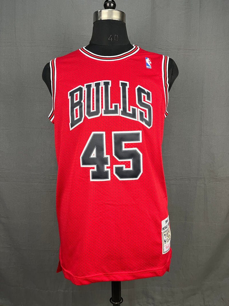 Jordan 45 Chicago Bulls Red NBA Jersey