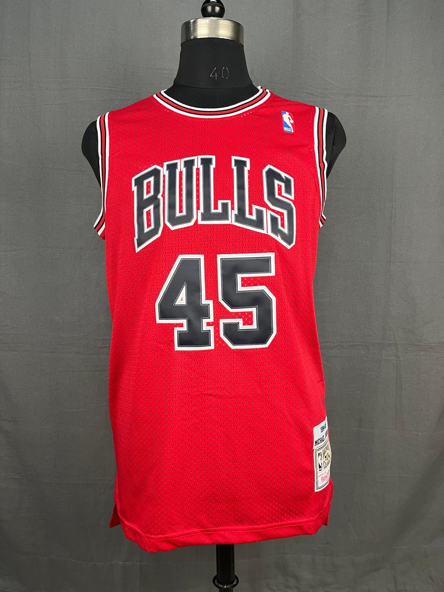 Jordan 45 Chicago Bulls Red NBA Jersey