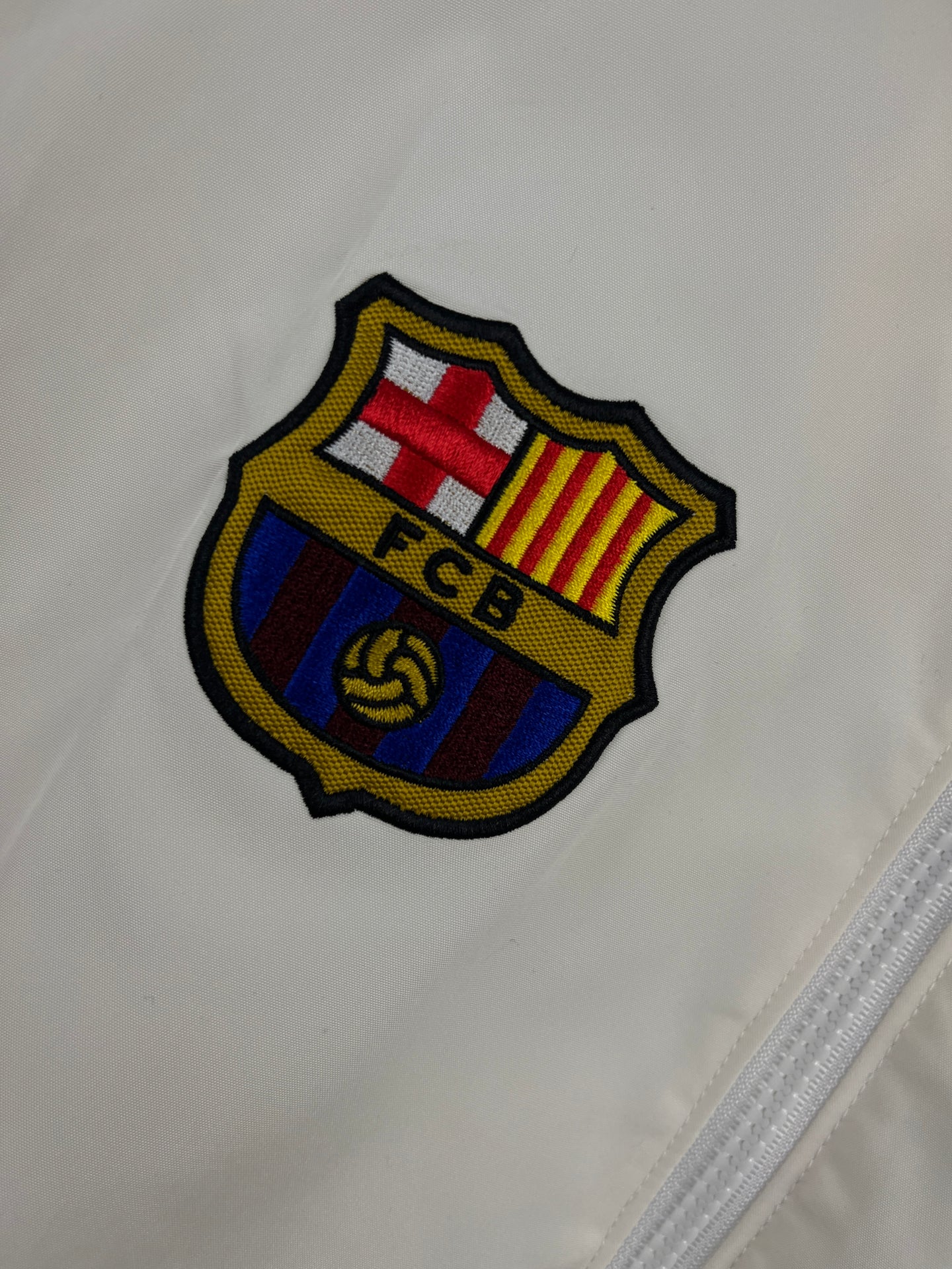 Barcelona White Windbreaker Jacket