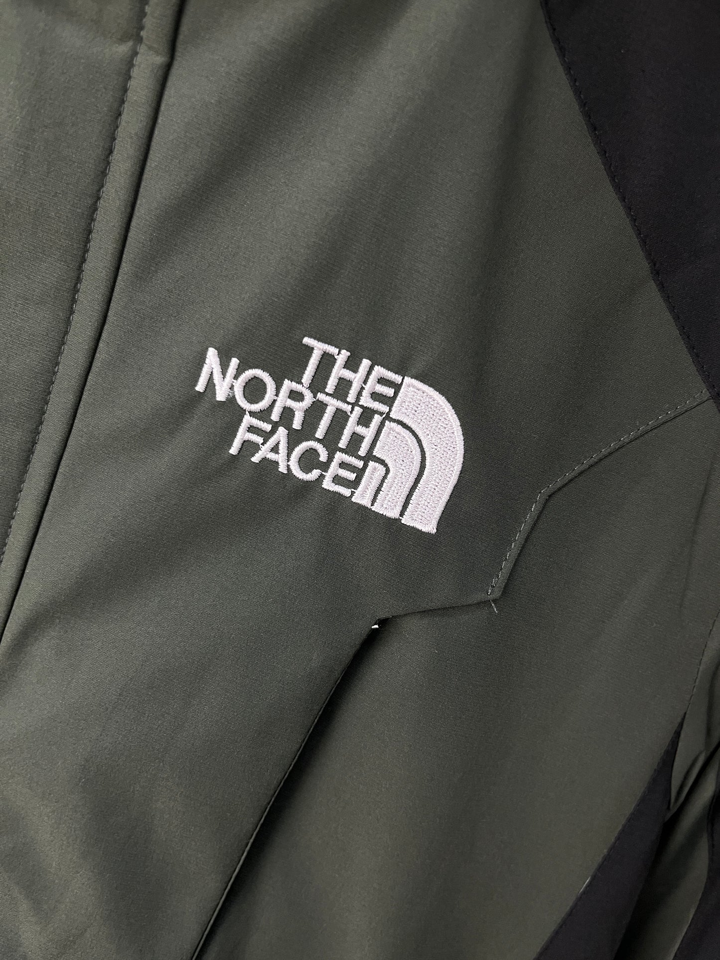 The North Face Light Puffer Olive & Black Jacket