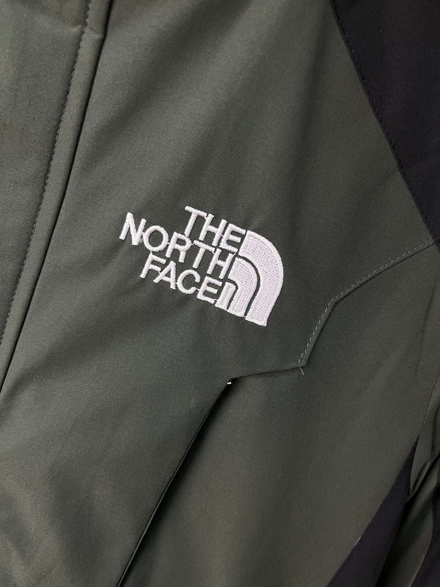 The North Face Light Puffer Olive & Black Jacket