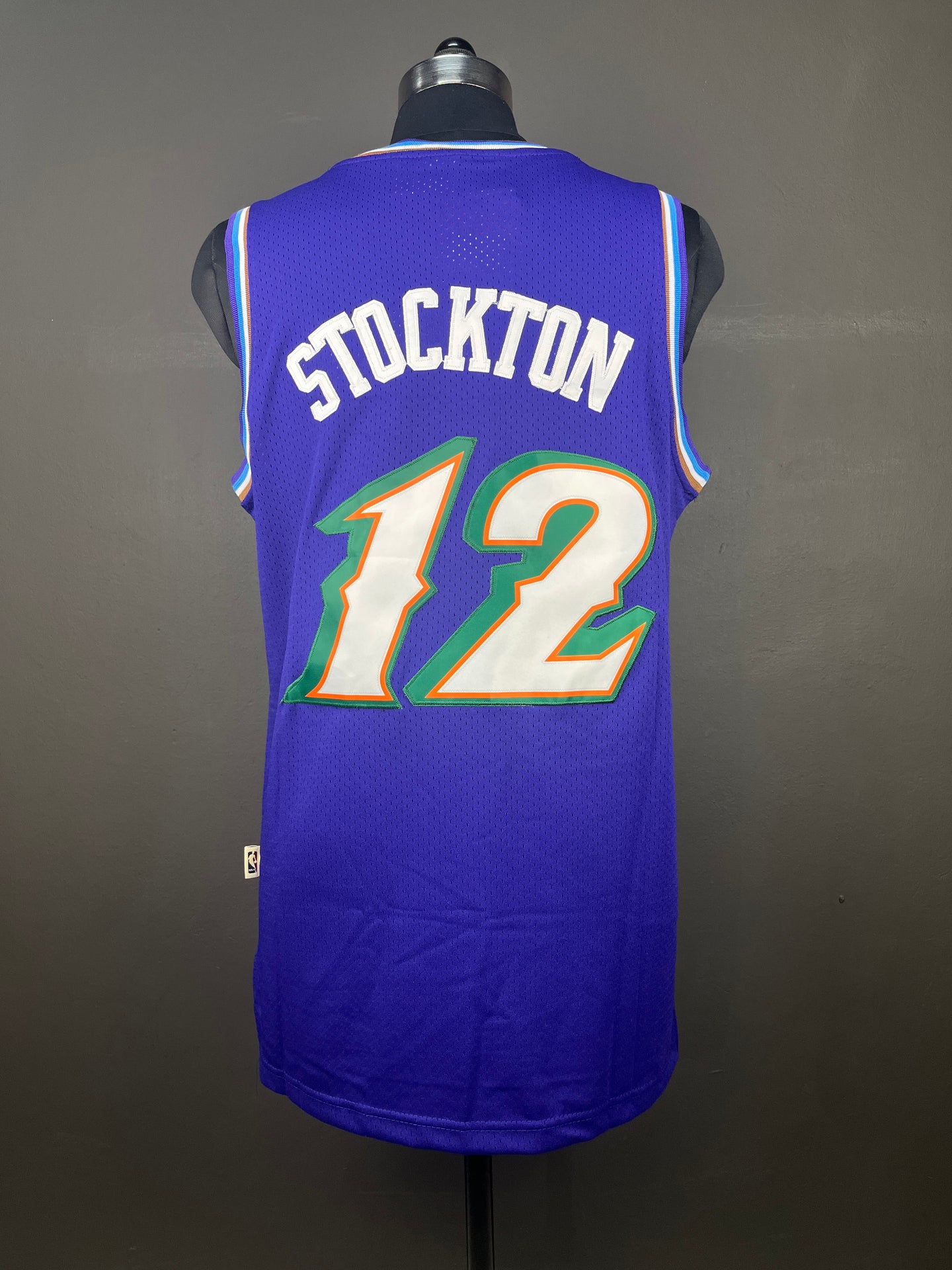 STOCKTON 12 Purpel Utah Jazz NBA Jersey